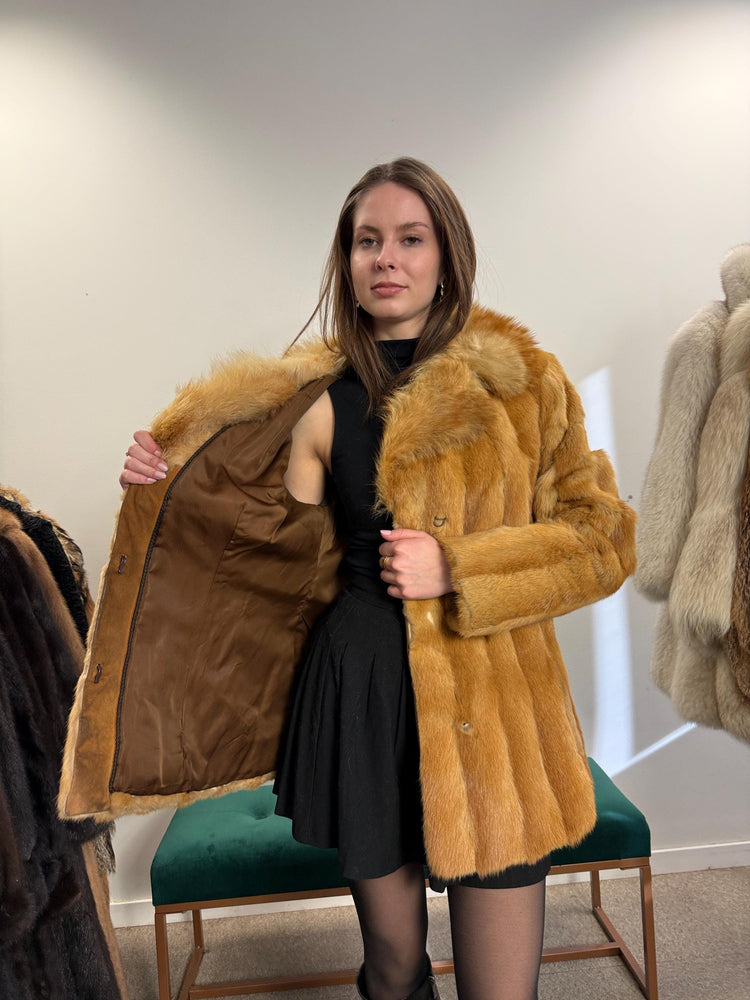 Golden Mink Fur Jacket, Mink Fur Jacket, Golden Mink, Medium Size, Real Fur Jacket, Vintage Fur Coat, Women's Fur Jacket, Mink Jacket