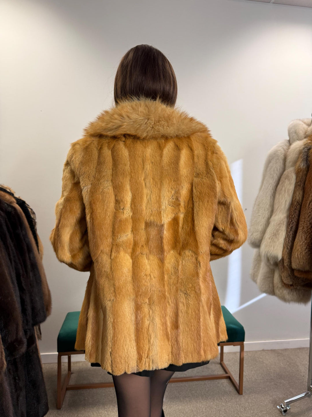 Golden Mink Fur Jacket, Mink Fur Jacket, Golden Mink, Medium Size, Real Fur Jacket, Vintage Fur Coat, Women's Fur Jacket, Mink Jacket