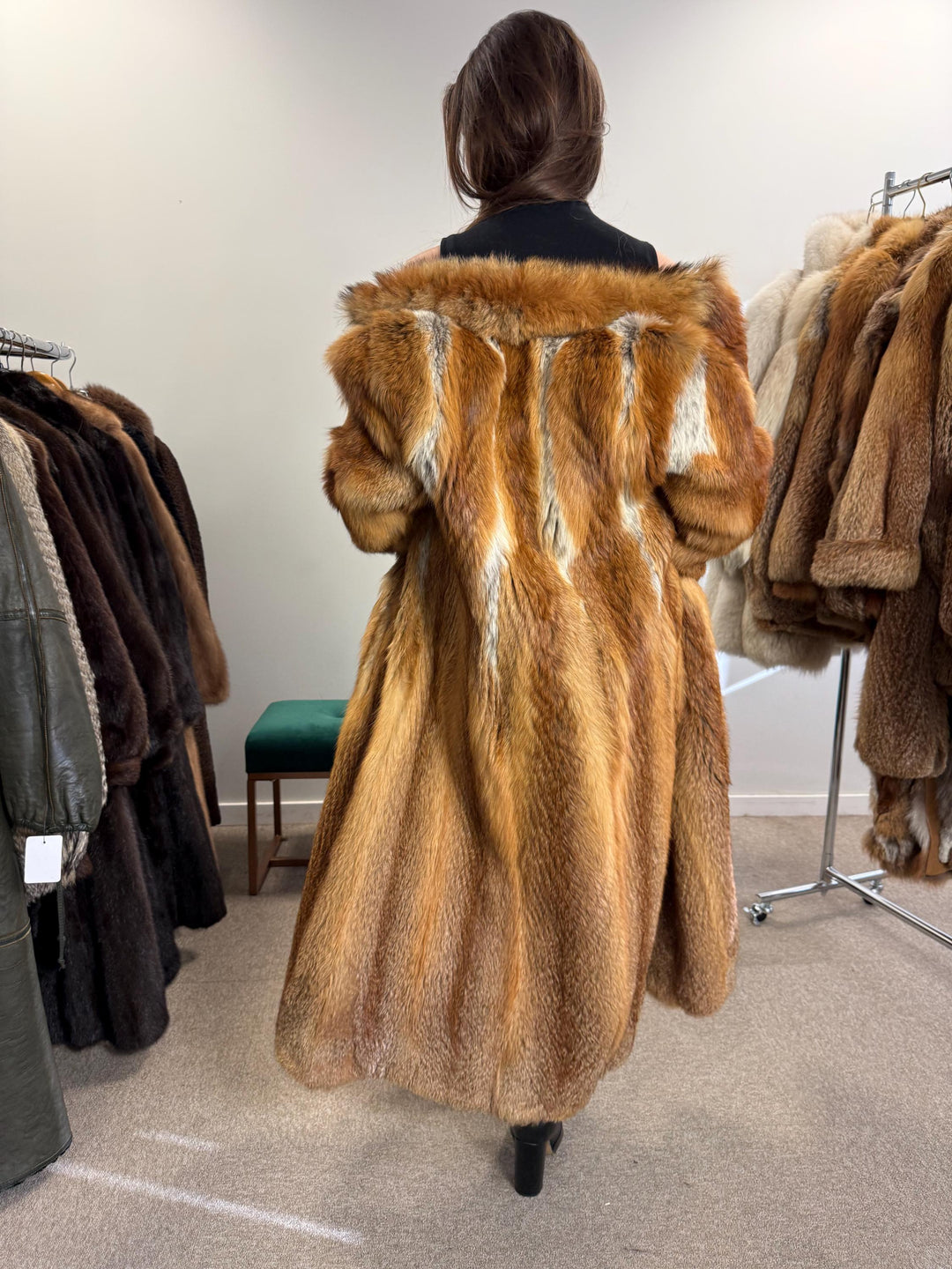 Long Red Fox Coat, Small Size, Soft Fox Fur Coat, Red Fox Coat, Fox Fur Real, Thick Fur, Women's Fur Coat, Vintage Fur Coat, Fur Coats Women