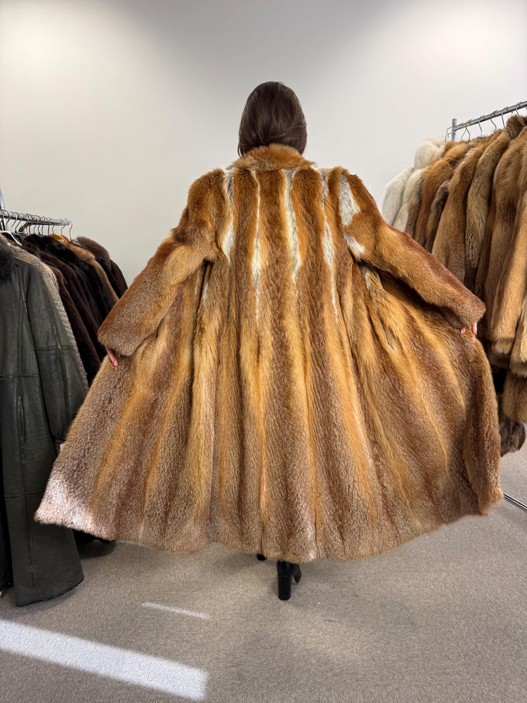 Long Red Fox Coat, Small Size, Soft Fox Fur Coat, Red Fox Coat, Fox Fur Real, Thick Fur, Women's Fur Coat, Vintage Fur Coat, Fur Coats Women