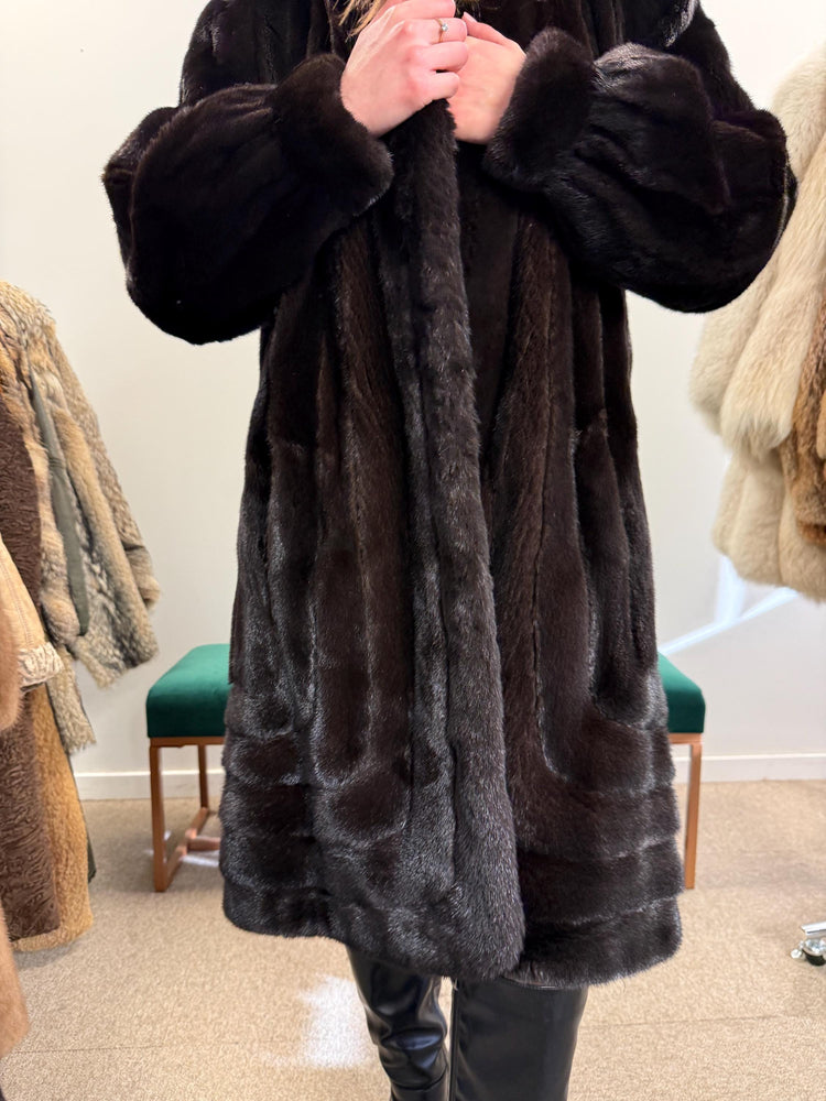 Black Mink Fur Coat, XL Size, Mink Coat, Real Fur Coat, Fur Coats, Mink Coat, Black Mink, Black Mink Coat, Womens Fur Coat, Luxury Mink Coat