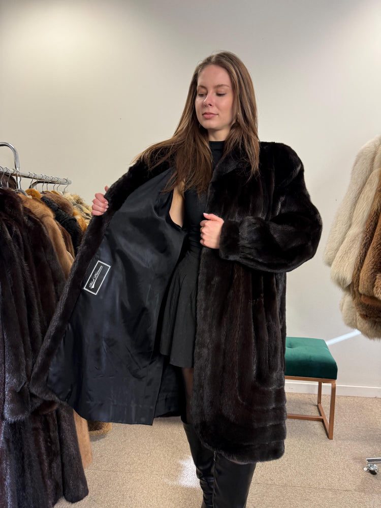 Black Mink Fur Coat, XL Size, Mink Coat, Real Fur Coat, Fur Coats, Mink Coat, Black Mink, Black Mink Coat, Womens Fur Coat, Luxury Mink Coat