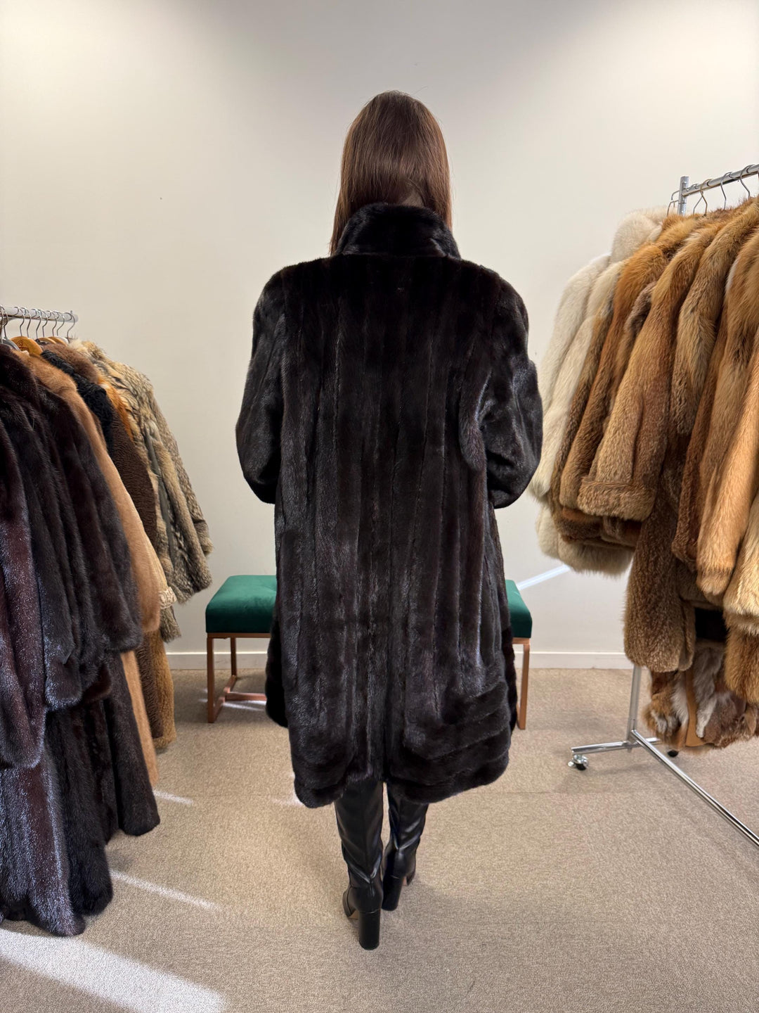 Black Mink Fur Coat, XL Size, Mink Coat, Real Fur Coat, Fur Coats, Mink Coat, Black Mink, Black Mink Coat, Womens Fur Coat, Luxury Mink Coat