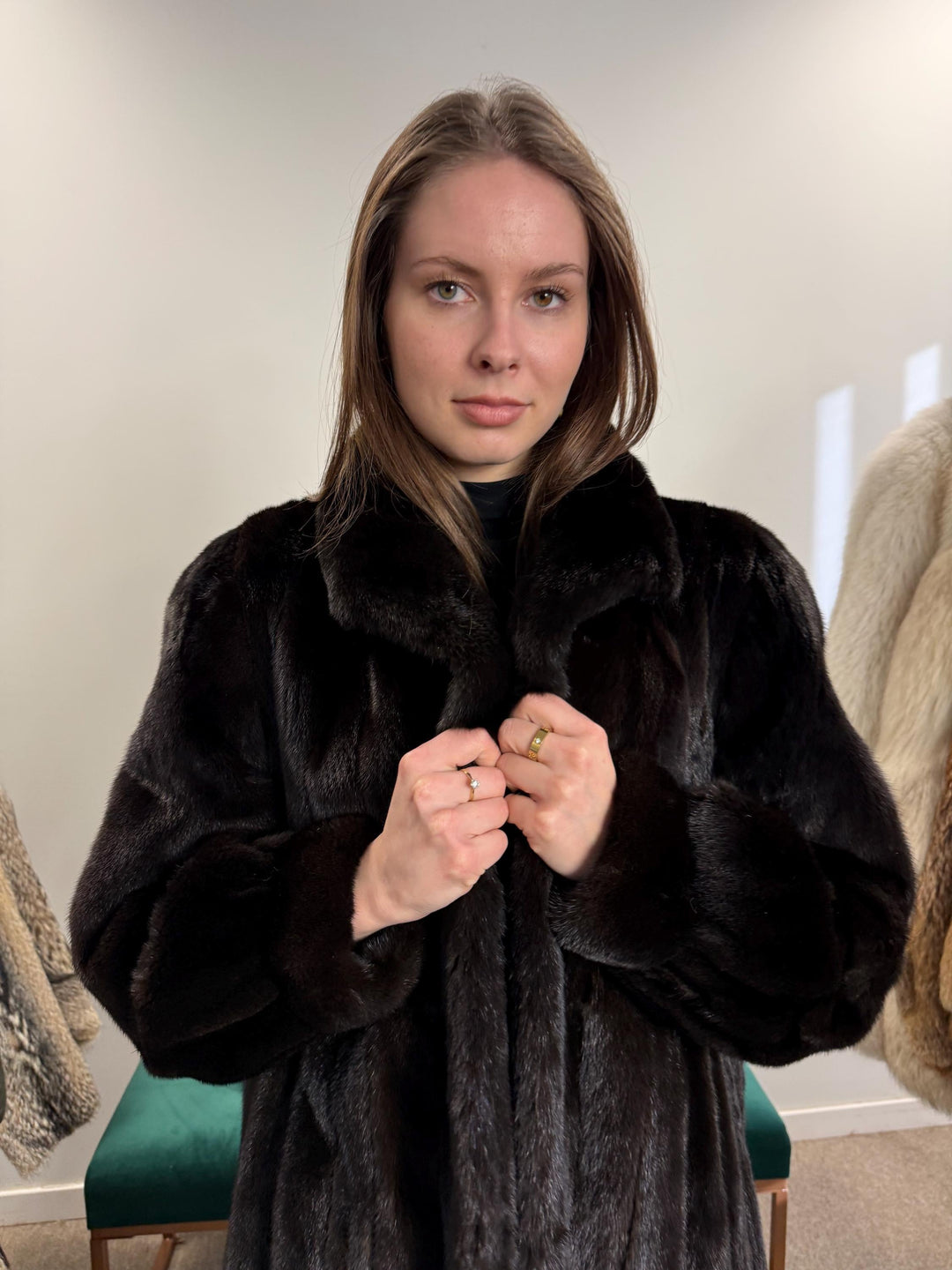 Black Mink Fur Coat, XL Size, Mink Coat, Real Fur Coat, Fur Coats, Mink Coat, Black Mink, Black Mink Coat, Womens Fur Coat, Luxury Mink Coat