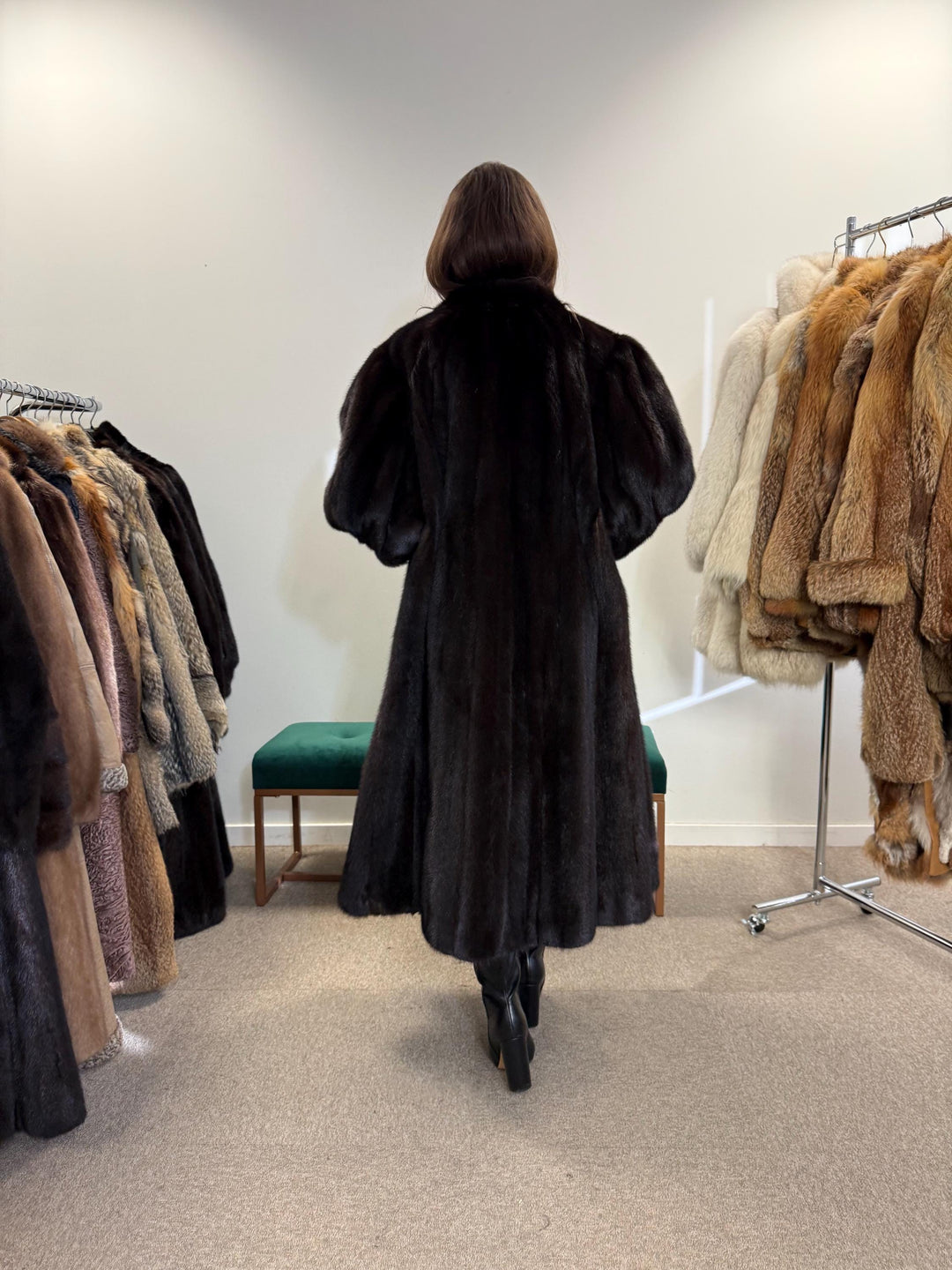 Oversized Dark Brown Mink Coat, 4XL Size, Special Design, Vintage Luxurious Style, Premium Quality Fur, Real Mink Fur, Soft & Thick Fur Coat