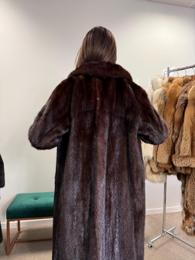 Brown Mink Coat, Medium Size, Women's Fur Coat, Vintage Fur Coat, Real Fur Coat, Mink Coat, Thick Mink Fur, Long Mink Coat, Fur Coat Mink