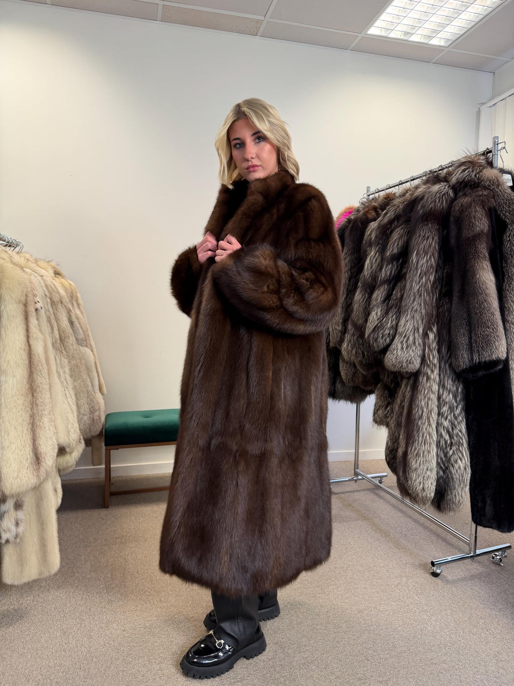 Sable Fur Coat, L Size, Genuine Sable Fur, Real Sable Coat, Luxurious Fur Coat, Women's Fur Coat, Sable Fur, Real Sable, Soft Sable Fur