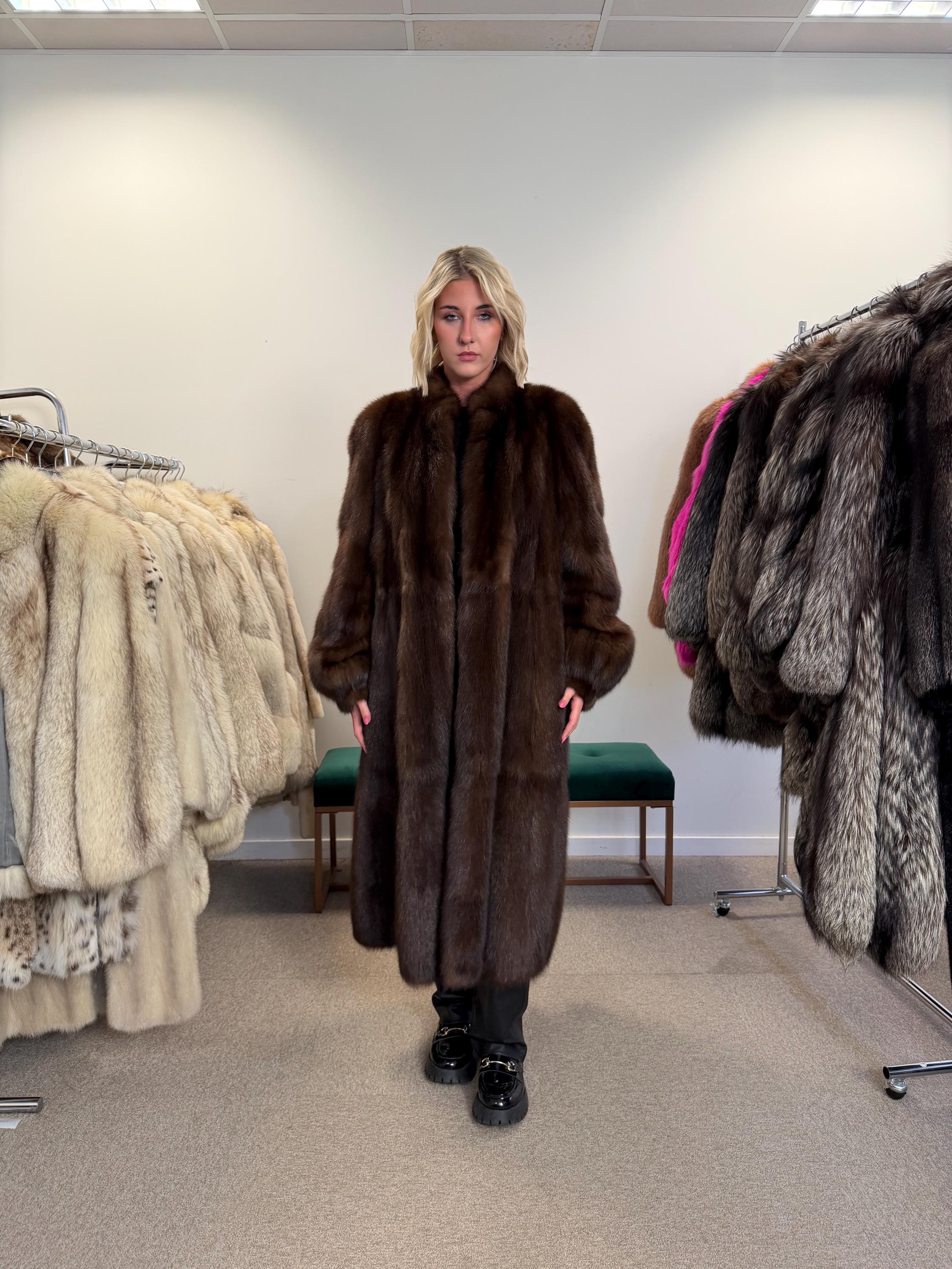 Sable Fur Coat, L Size, Genuine Sable Fur, Real Sable Coat, Luxurious Fur Coat, Women's Fur Coat, Sable Fur, Real Sable, Soft Sable Fur
