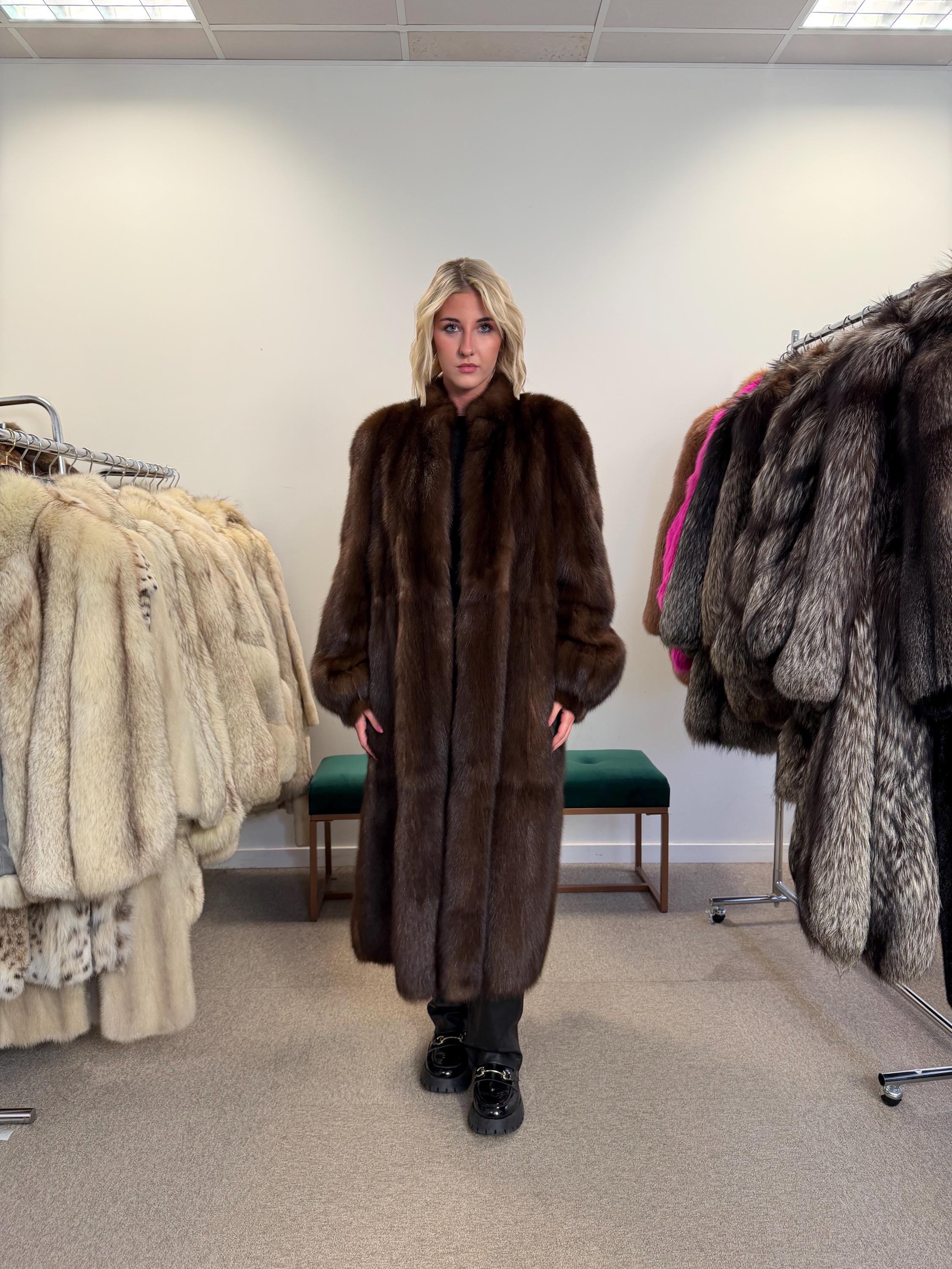 Sable Fur Coat, L Size, Genuine Sable Fur, Real Sable Coat, Luxurious Fur Coat, Women's Fur Coat, Sable Fur, Real Sable, Soft Sable Fur