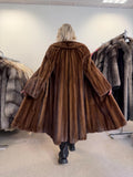 Brown Mink Coat - Huge Luxury, Rare Vintage Style with Fur Belt, Premium Quality Fur, Real Mink Fur Coat, Manteau de Fourrure, Women's Coat