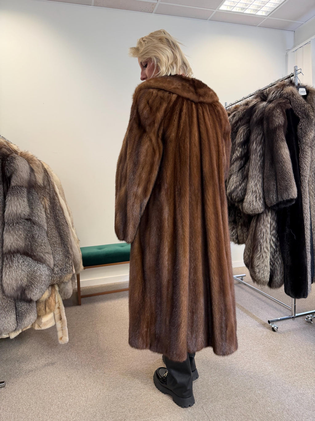 Brown Mink Coat - Huge Luxury, Rare Vintage Style with Fur Belt, Premium Quality Fur, Real Mink Fur Coat, Manteau de Fourrure, Women's Coat