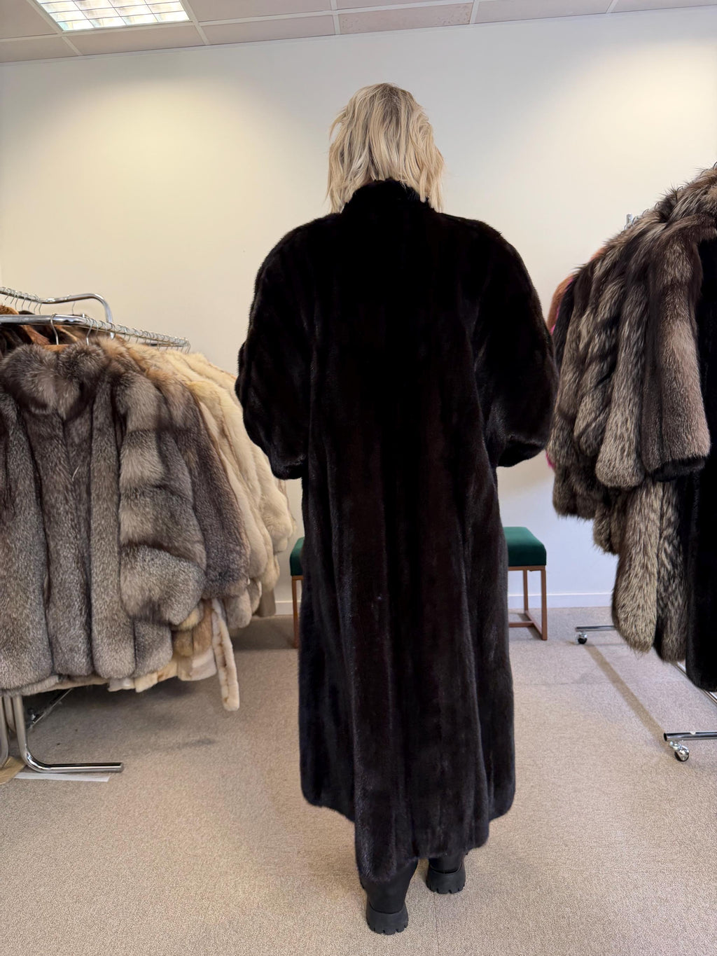 Dark Brown Mink Fur Coat, XXL Size, Mink Coat, Real Fur Coat, Fur Coats, Mink Fur Coat, Brown Mink, Long Coat, Swinger Fur Coat, USA coat