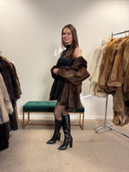 Brown Beaver Fur Coat, Large Size, Beaver Coat, Real Fur, Women's Fur Coat, Vintage Fur Coat, Brown Fur Coat, Fur Coat Women, Large Fur Coat