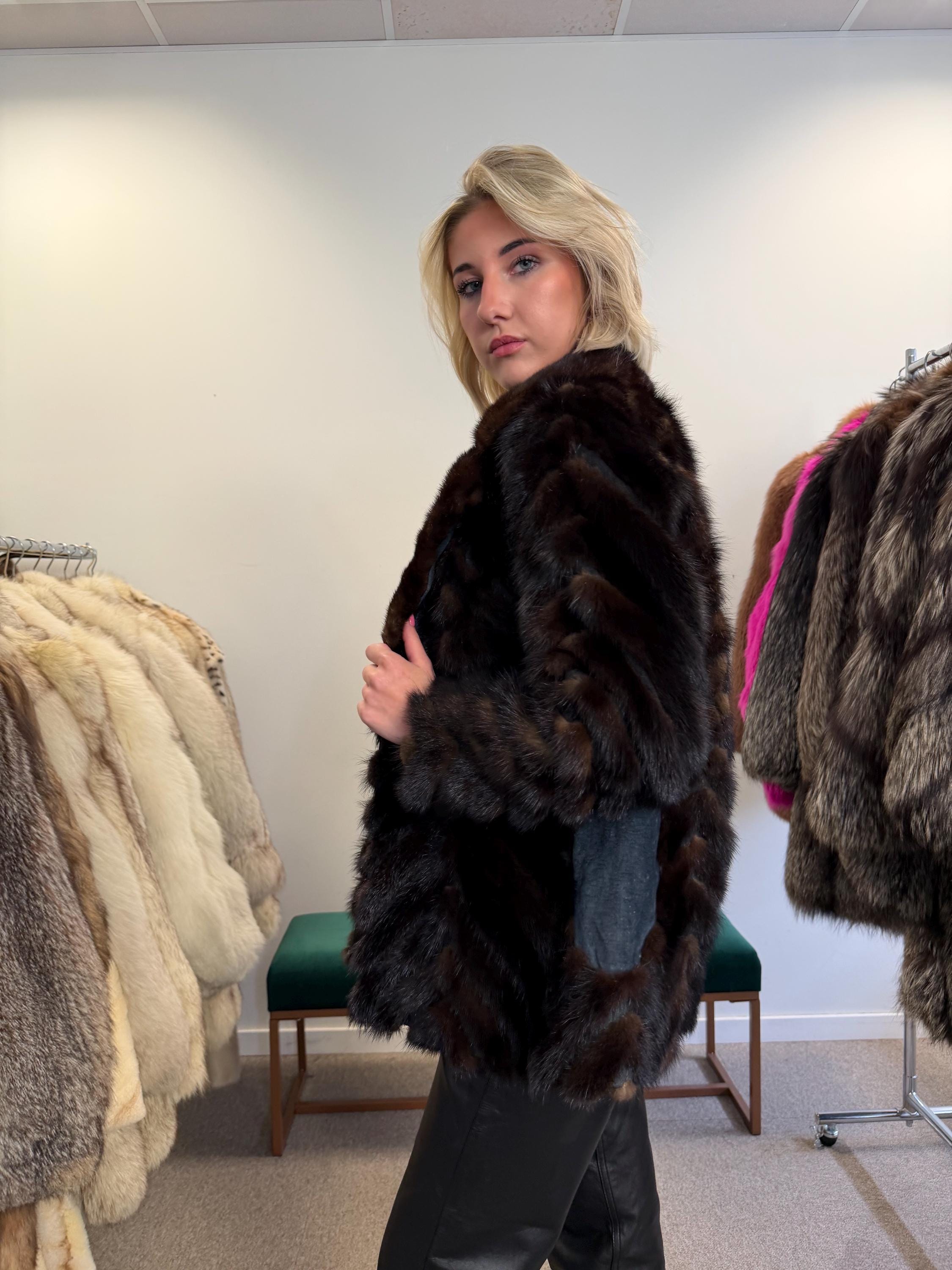 Dark Brown Mink Fur Jacket, Medium Size, Mink Coat, Real Fur Jacket, Fur Coats, Mink Fur, Brown Mink, Fur, Fur Jacket Mink, Brown Fur Coat