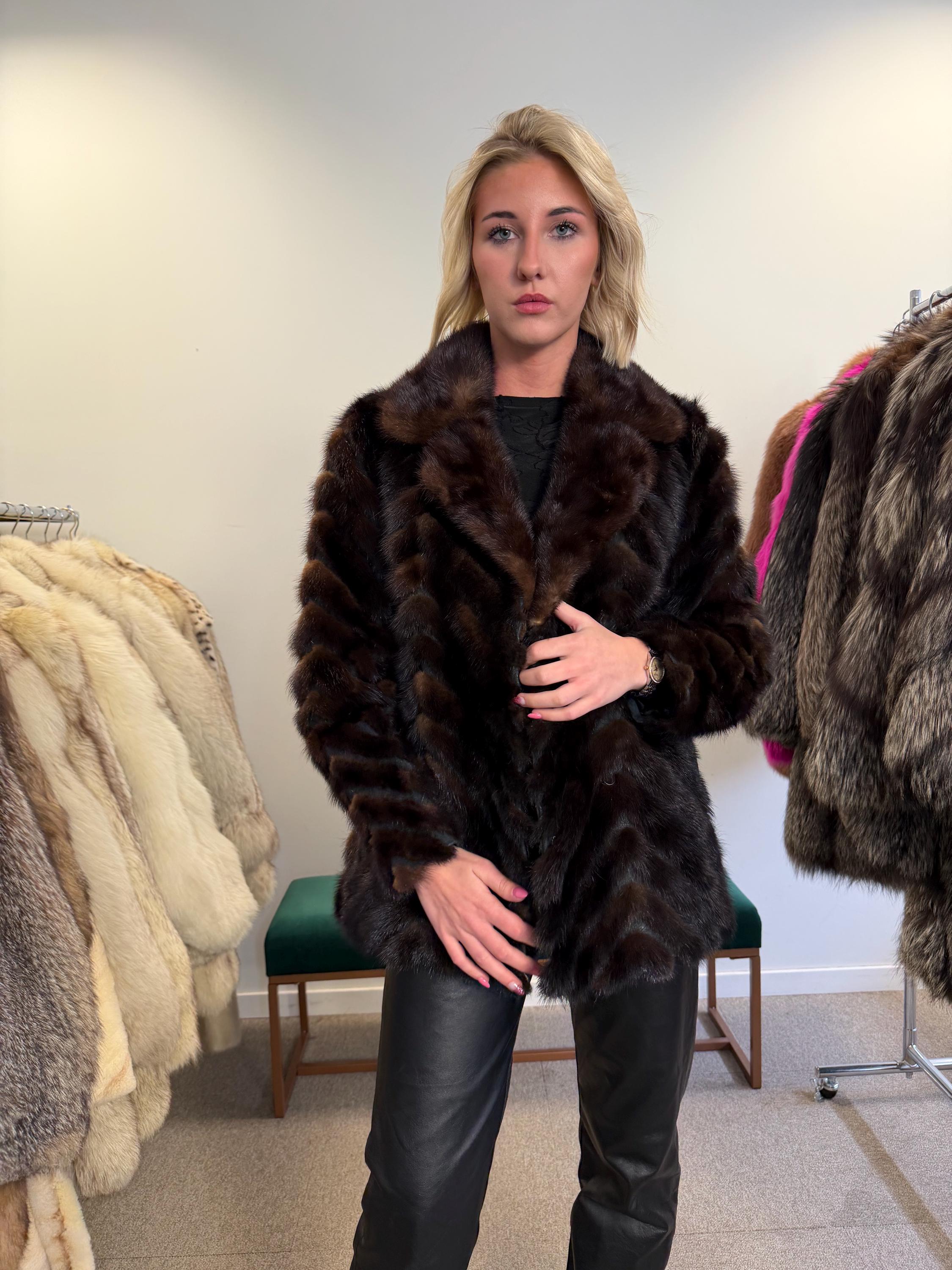 Dark Brown Mink Fur Jacket, Medium Size, Mink Coat, Real Fur Jacket, Fur Coats, Mink Fur, Brown Mink, Fur, Fur Jacket Mink, Brown Fur Coat