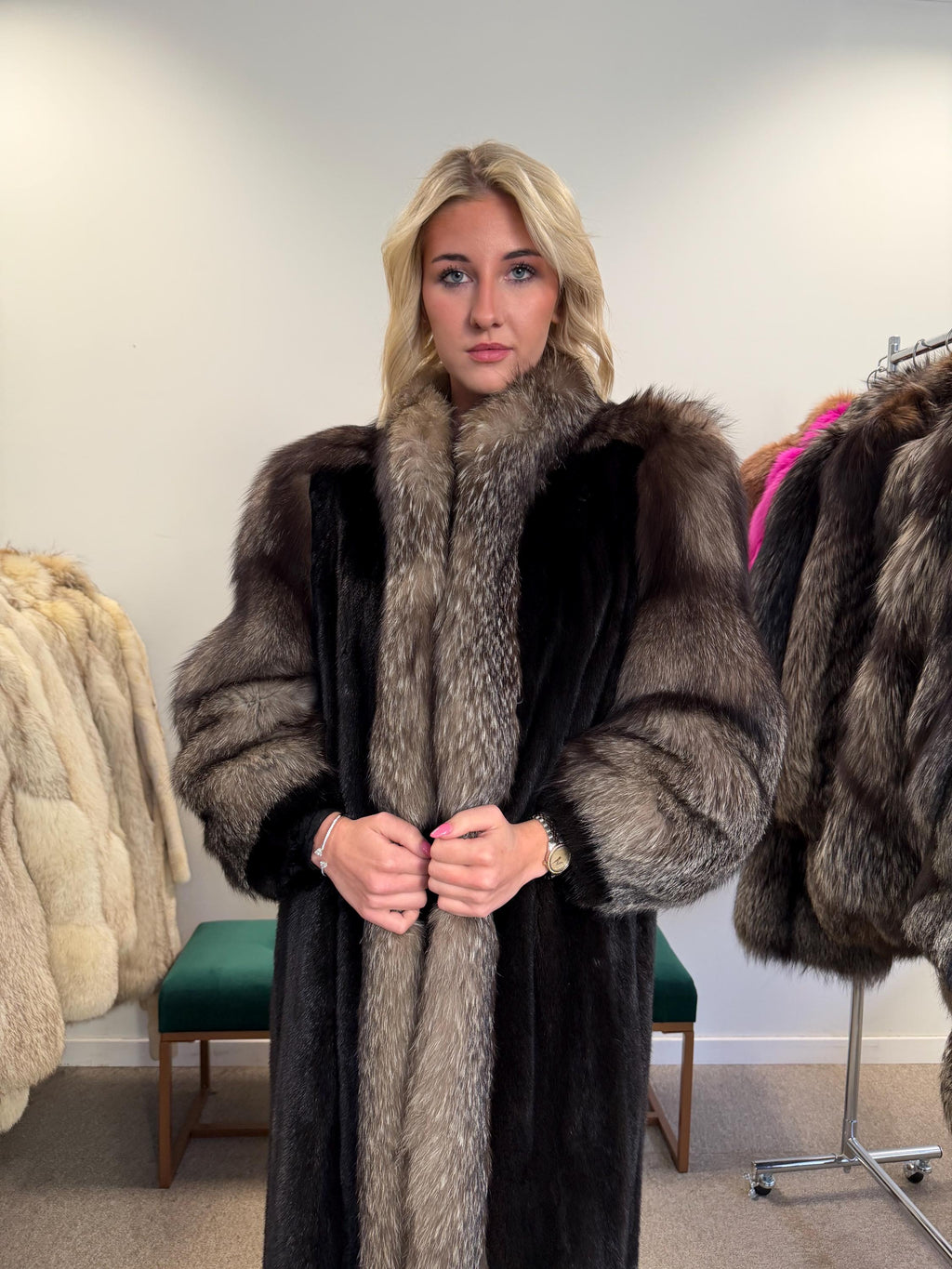 Black Mink Fur Coat, Large Size, Full Black Fur Coat, Excellent Real Black Mink Fur, Vintage Fur Coat, Rare Find Mink Coat, High Fur Quality
