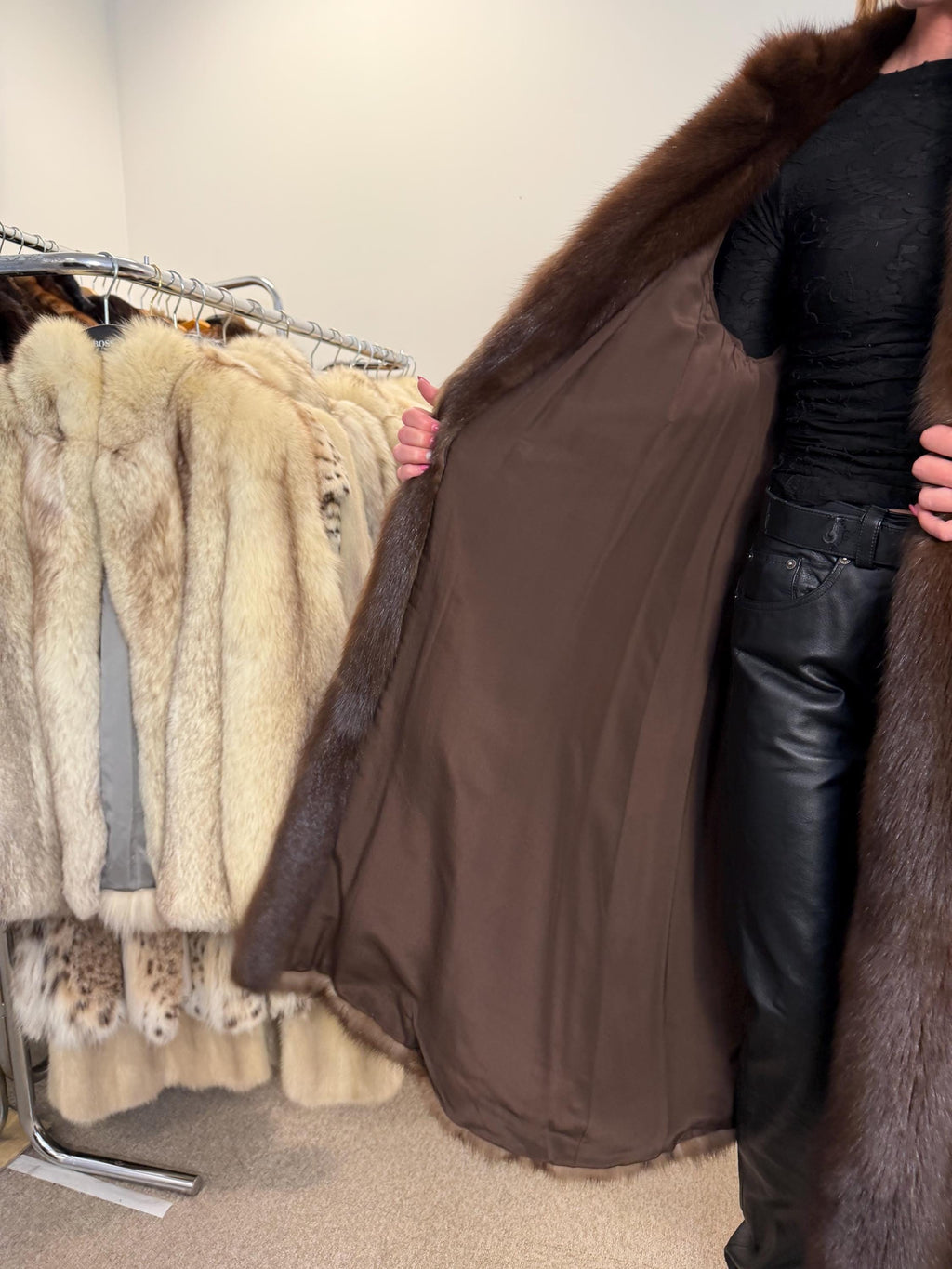 Sable Fur Coat, L Size, Genuine Sable Fur, Real Sable Coat, Luxurious Fur Coat, Women's Fur Coat, Sable Fur, Real Sable, Soft Sable Fur