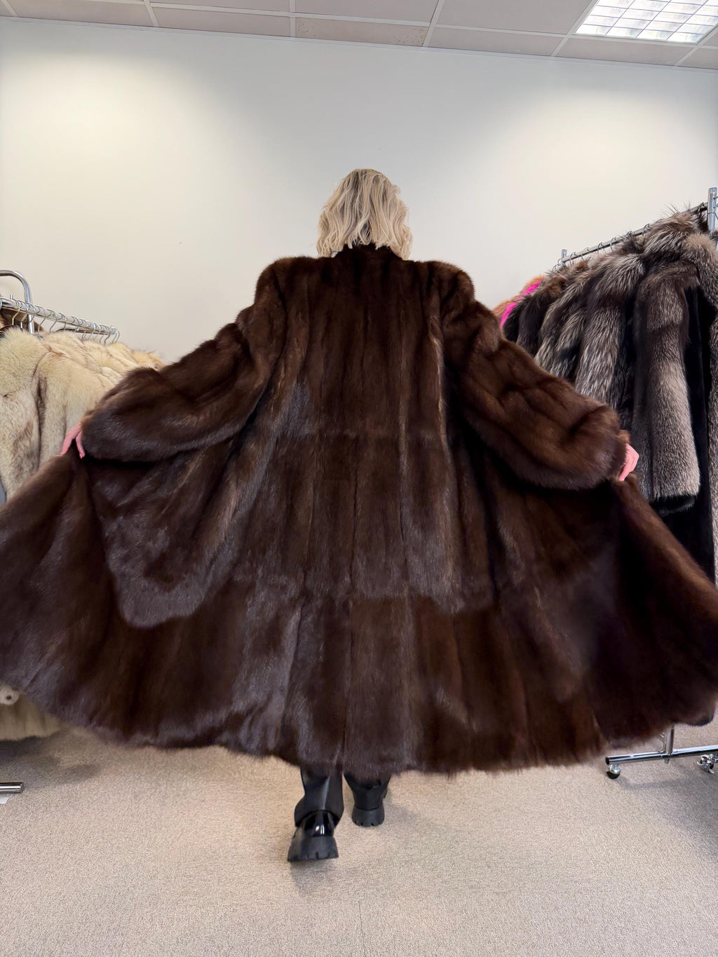 Sable Fur Coat, L Size, Genuine Sable Fur, Real Sable Coat, Luxurious Fur Coat, Women's Fur Coat, Sable Fur, Real Sable, Soft Sable Fur