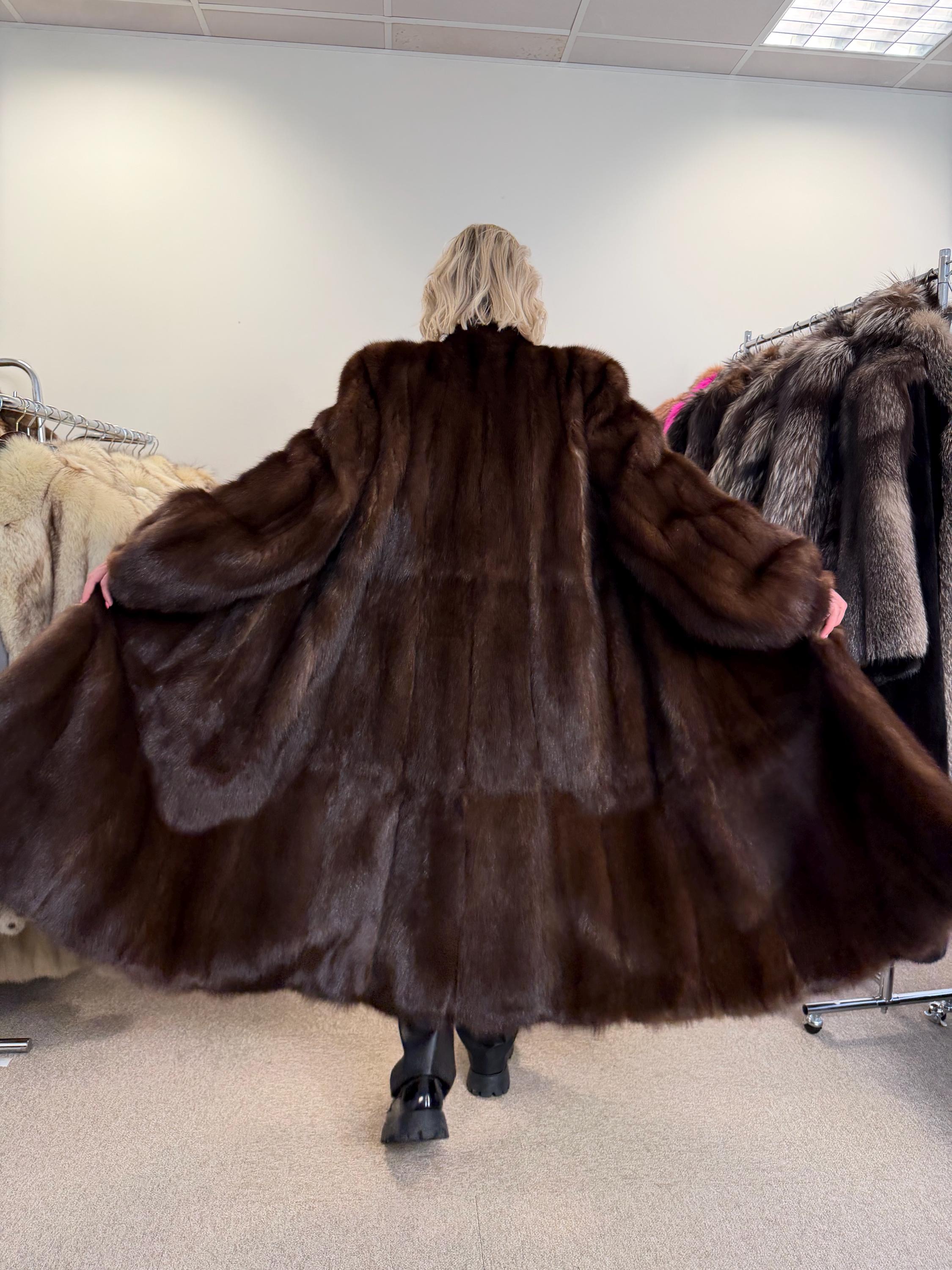 Sable Fur Coat, L Size, Genuine Sable Fur, Real Sable Coat, Luxurious Fur Coat, Women's Fur Coat, Sable Fur, Real Sable, Soft Sable Fur