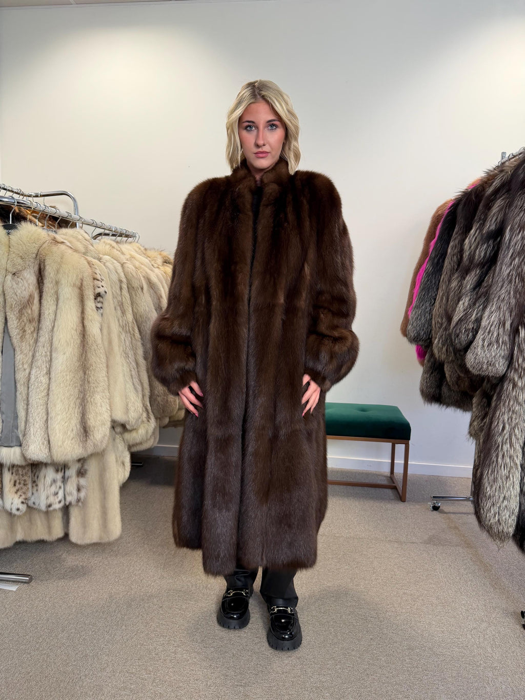 Sable Fur Coat, L Size, Genuine Sable Fur, Real Sable Coat, Luxurious Fur Coat, Women's Fur Coat, Sable Fur, Real Sable, Soft Sable Fur