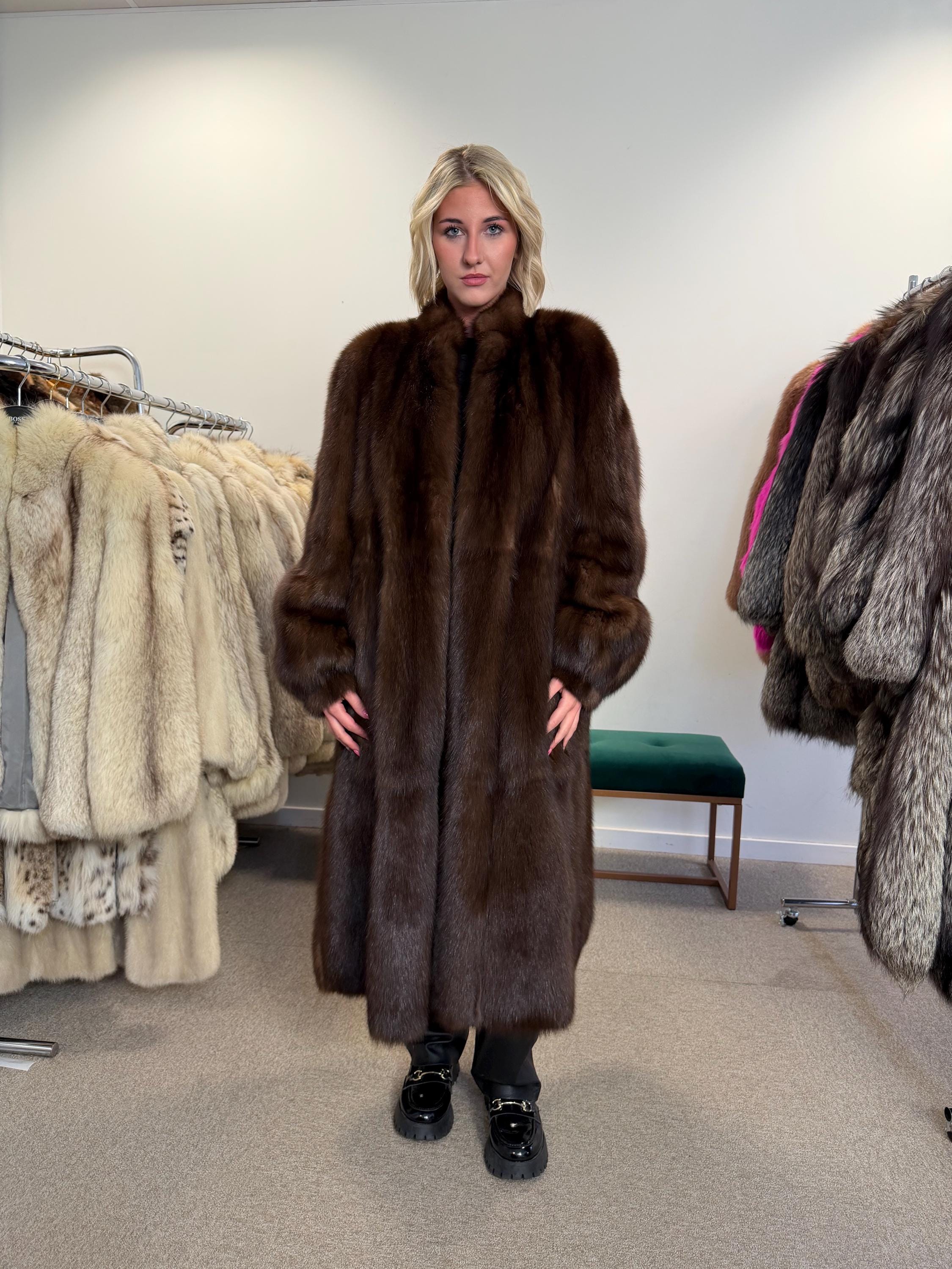 Sable Fur Coat, L Size, Genuine Sable Fur, Real Sable Coat, Luxurious Fur Coat, Women's Fur Coat, Sable Fur, Real Sable, Soft Sable Fur