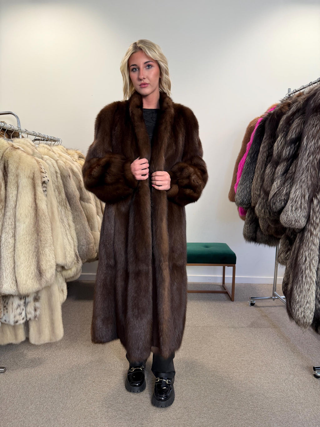 Sable Fur Coat, L Size, Genuine Sable Fur, Real Sable Coat, Luxurious Fur Coat, Women's Fur Coat, Sable Fur, Real Sable, Soft Sable Fur