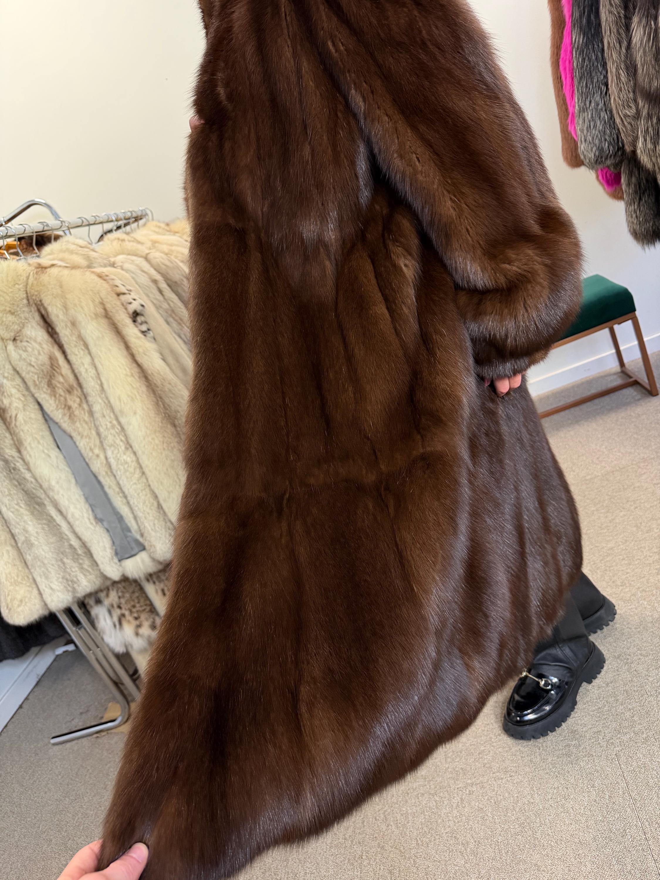 Sable Fur Coat, L Size, Genuine Sable Fur, Real Sable Coat, Luxurious Fur Coat, Women's Fur Coat, Sable Fur, Real Sable, Soft Sable Fur