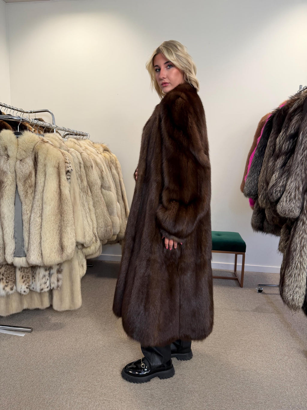 Sable Fur Coat, L Size, Genuine Sable Fur, Real Sable Coat, Luxurious Fur Coat, Women's Fur Coat, Sable Fur, Real Sable, Soft Sable Fur