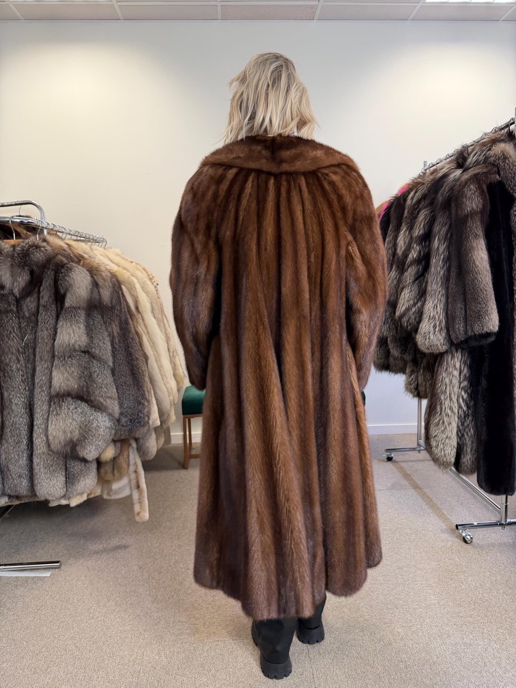 Brown Mink Coat - Huge Luxury, Rare Vintage Style with Fur Belt, Premium Quality Fur, Real Mink Fur Coat, Manteau de Fourrure, Women's Coat