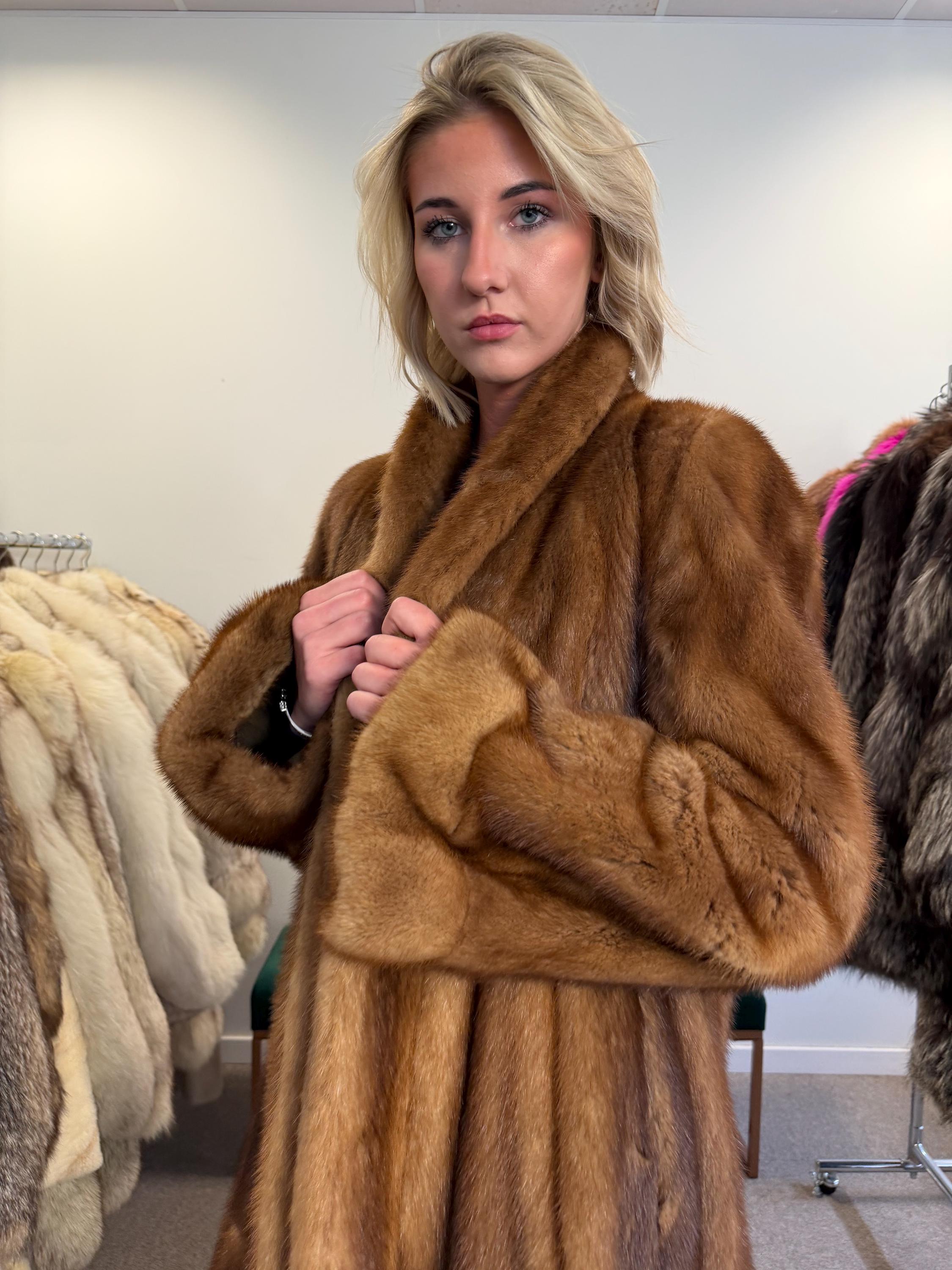 Long Mink Fur Coat, XL Size, Vintage Fur Coat, Pastel Mink Coat, Women's Fur Coat, Mink Fur, Real Fur Coat, Long Mink Coat, Full-Length Coat