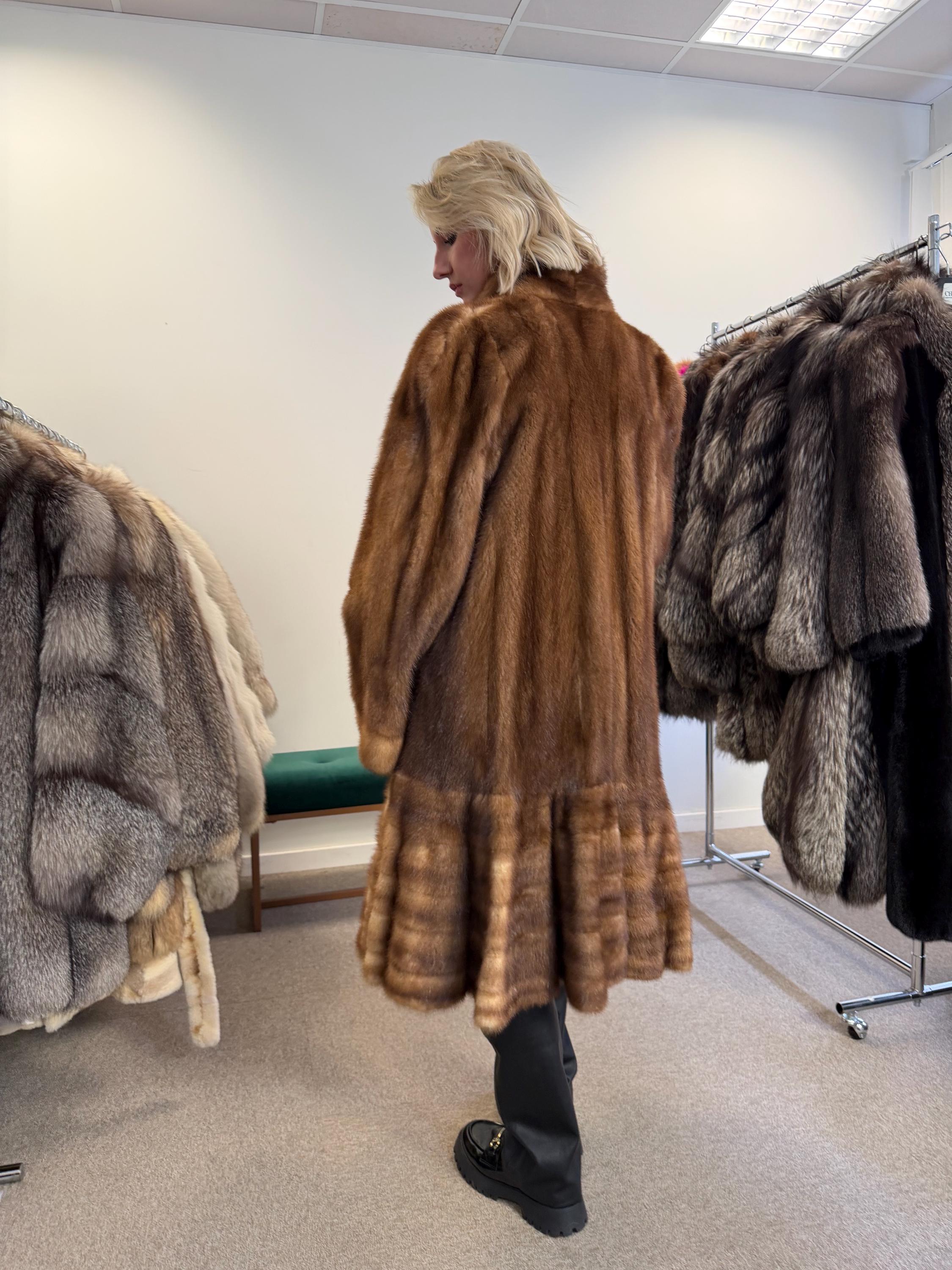 Long Mink Fur Coat, XL Size, Vintage Fur Coat, Pastel Mink Coat, Women's Fur Coat, Mink Fur, Real Fur Coat, Long Mink Coat, Full-Length Coat