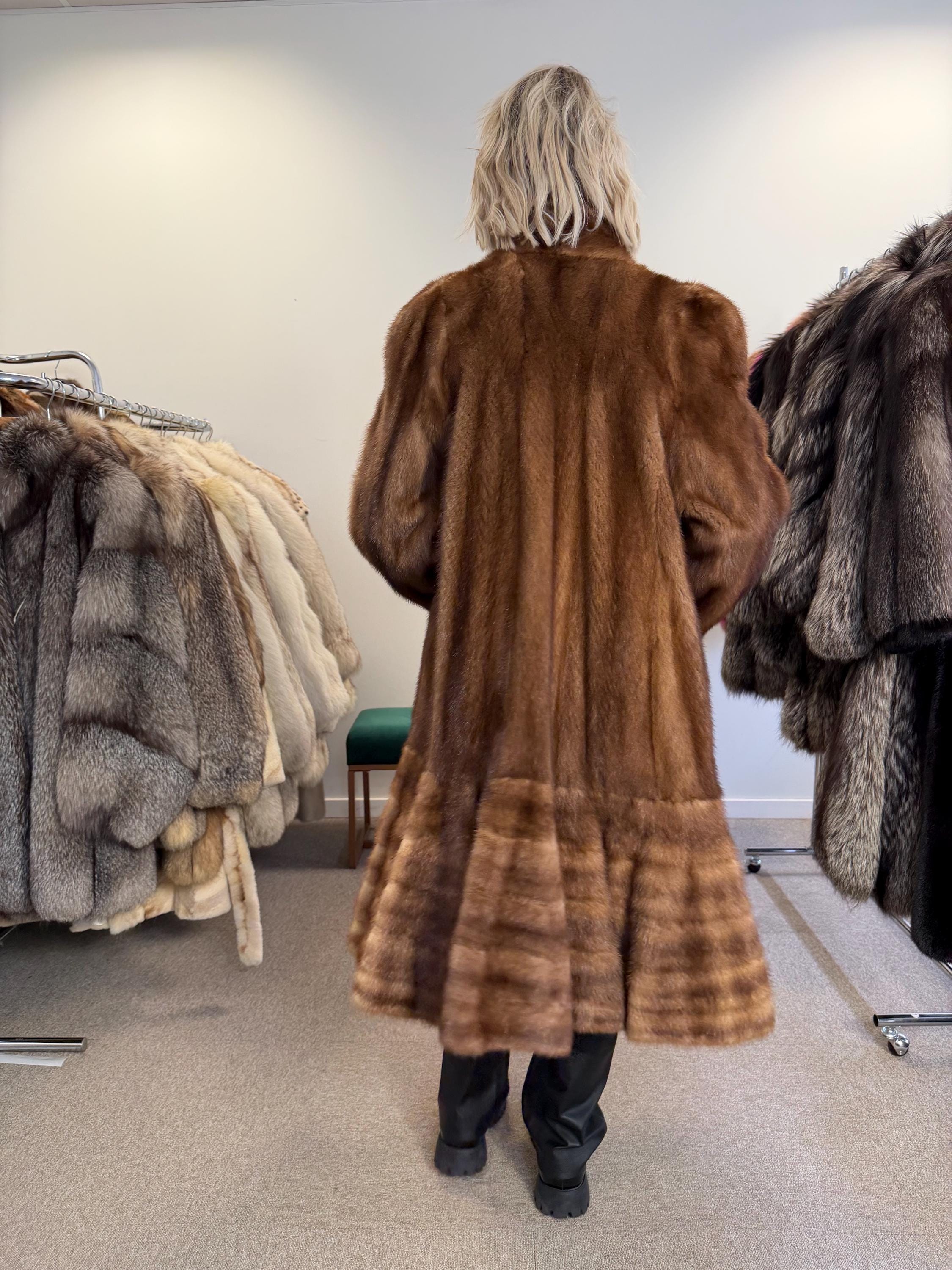Long Mink Fur Coat, XL Size, Vintage Fur Coat, Pastel Mink Coat, Women's Fur Coat, Mink Fur, Real Fur Coat, Long Mink Coat, Full-Length Coat