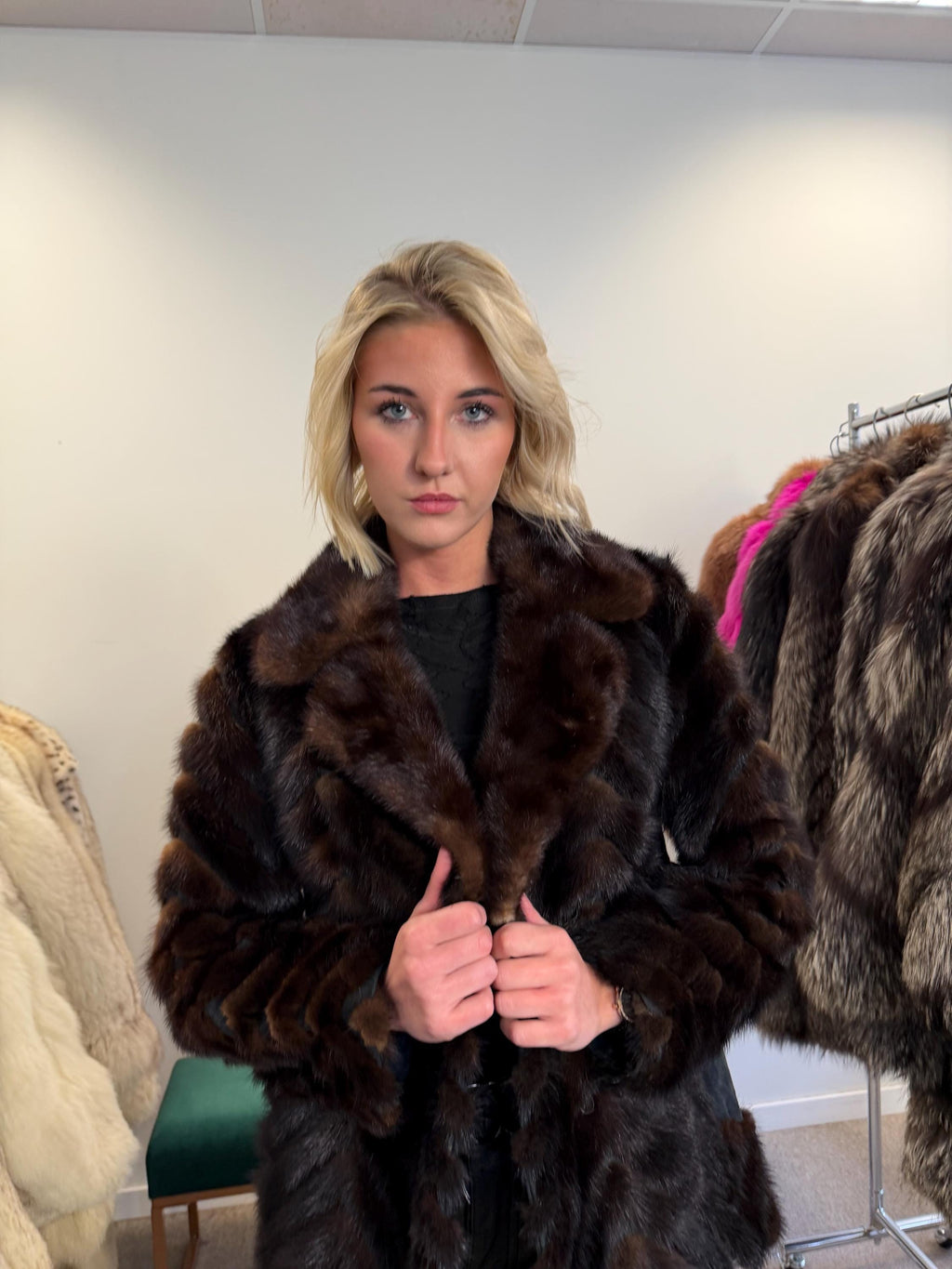 Dark Brown Mink Fur Jacket, Medium Size, Mink Coat, Real Fur Jacket, Fur Coats, Mink Fur, Brown Mink, Fur, Fur Jacket Mink, Brown Fur Coat