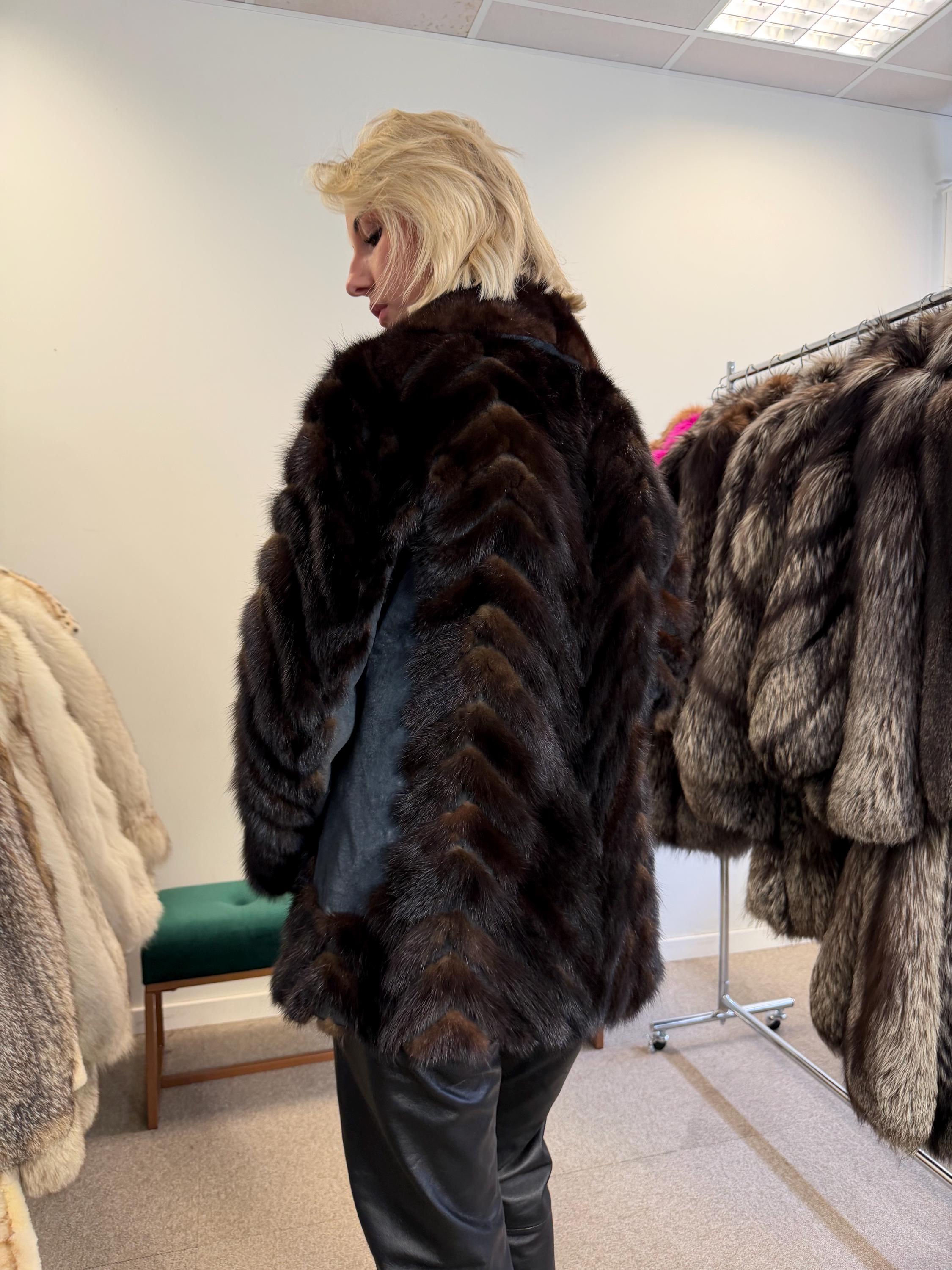 Dark Brown Mink Fur Jacket, Medium Size, Mink Coat, Real Fur Jacket, Fur Coats, Mink Fur, Brown Mink, Fur, Fur Jacket Mink, Brown Fur Coat