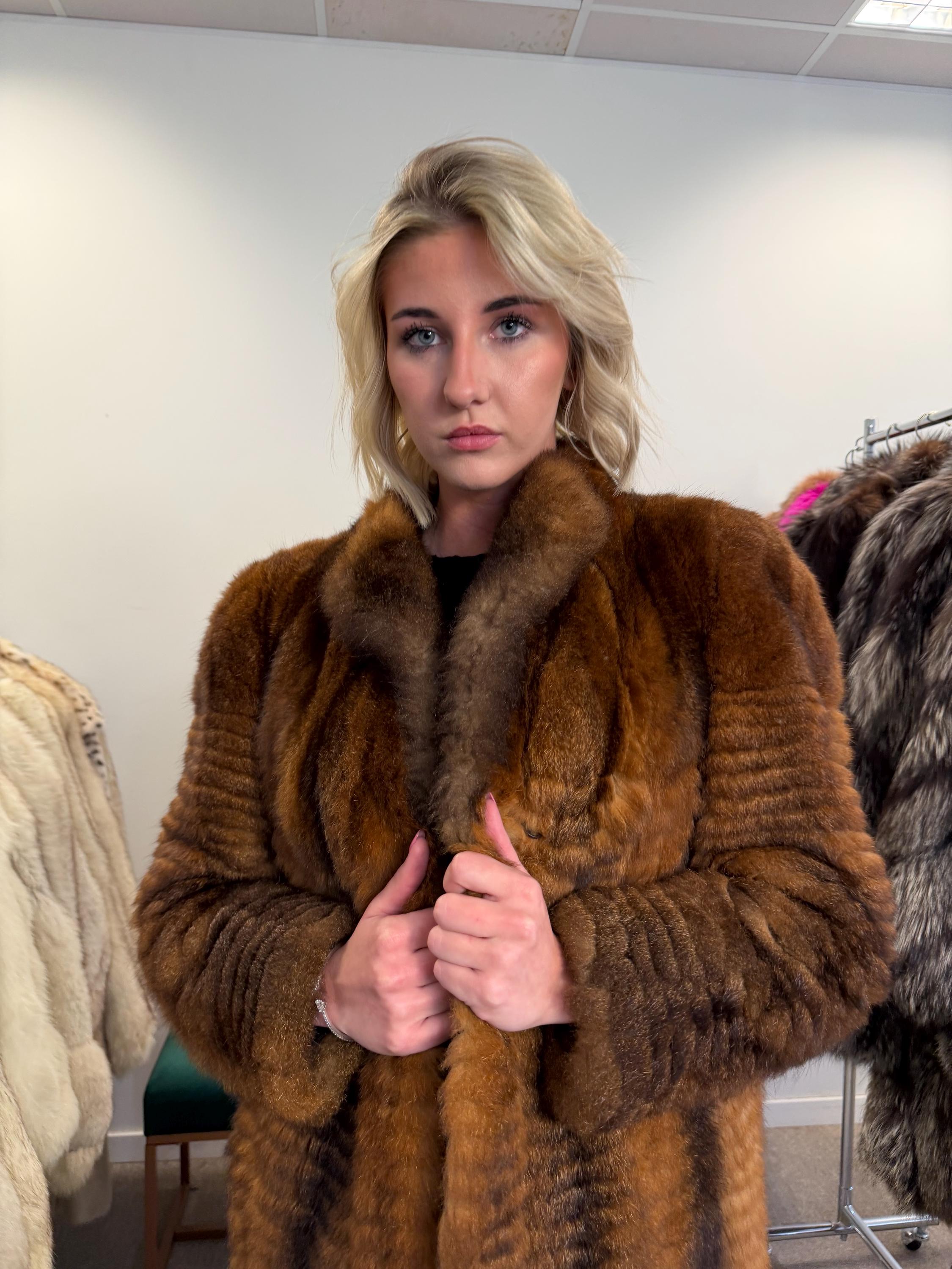 Black Possum Fur Coat, Large Size, Luxury Fur Coat, Real Fur Coat, Full-Length Possum Fur Coat, Vintage Fur Coat, Women's Fur Coat, Real Fur