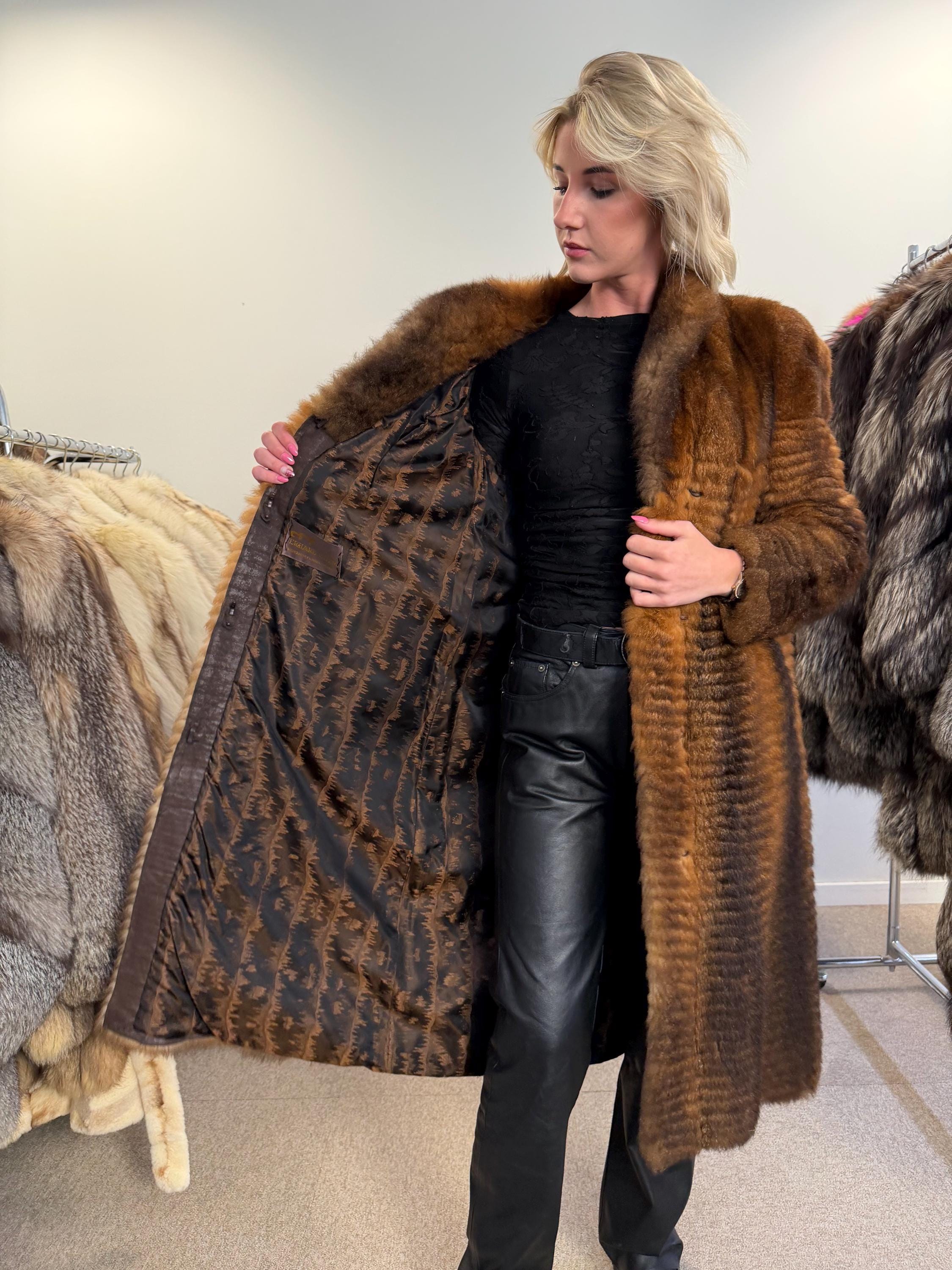 Black Possum Fur Coat, Large Size, Luxury Fur Coat, Real Fur Coat, Full-Length Possum Fur Coat, Vintage Fur Coat, Women's Fur Coat, Real Fur