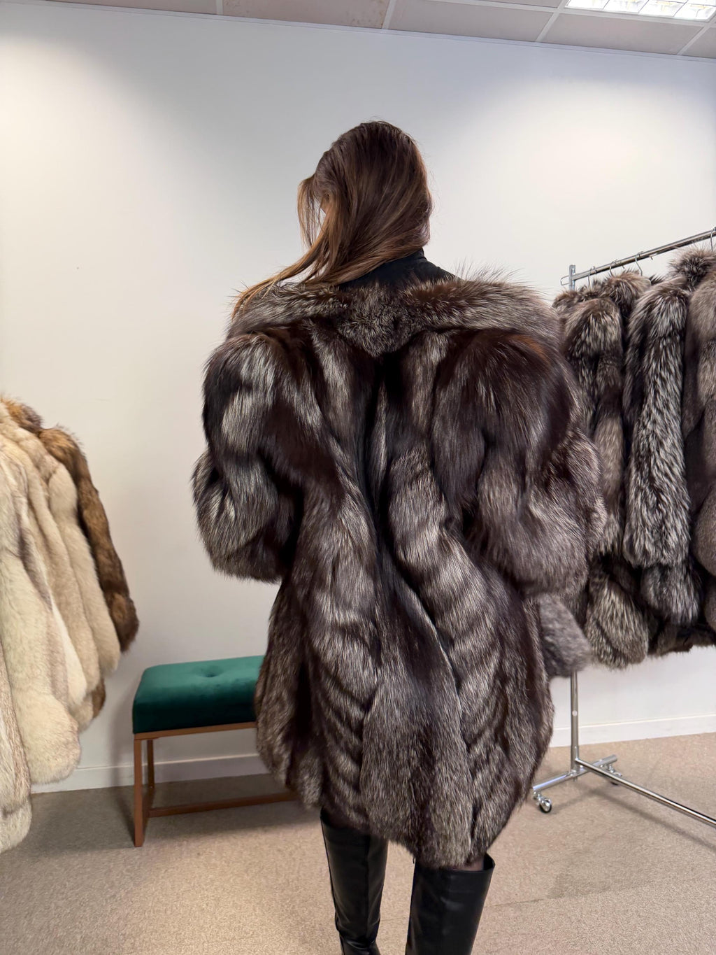 Silver Fox Fur Coat, Medium Size, Real Fur Coat, Vintage Fox Fur, Silver Fox Fur Coat, Women's Fur Coat, Real Fox, Nordic Fox, Elegant Coat