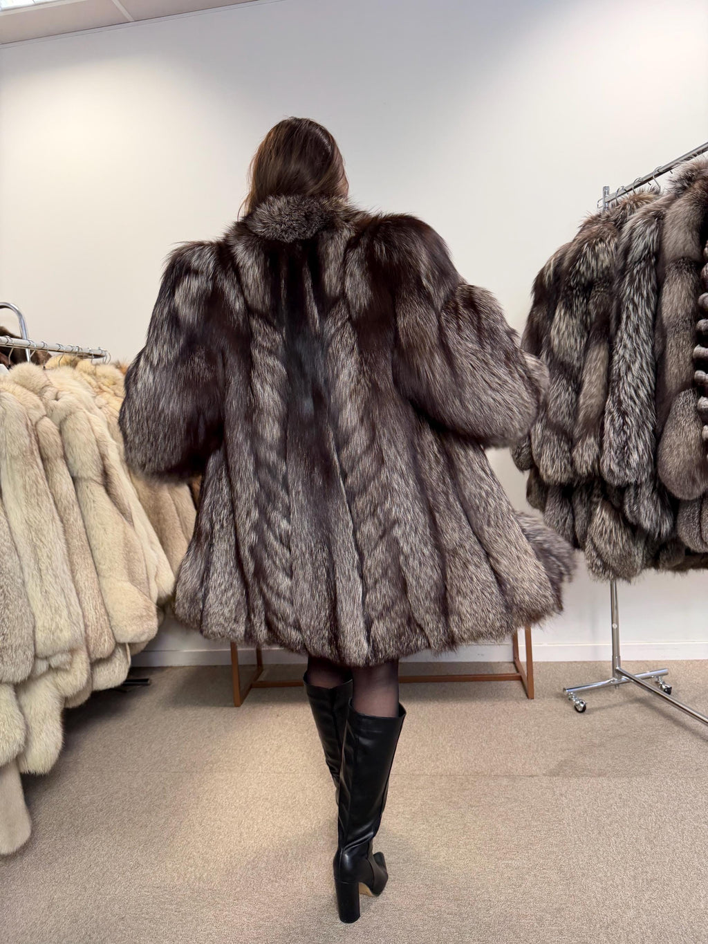 Silver Fox Fur Coat, Medium Size, Real Fur Coat, Vintage Fox Fur, Silver Fox Fur Coat, Women's Fur Coat, Real Fox, Nordic Fox, Elegant Coat