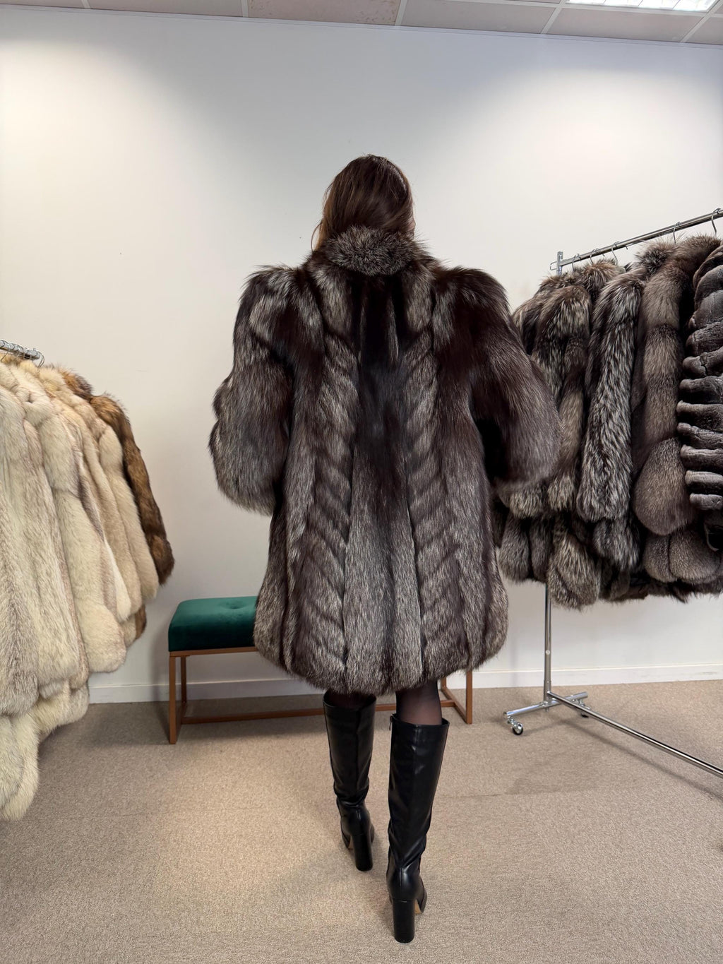 Silver Fox Fur Coat, Medium Size, Real Fur Coat, Vintage Fox Fur, Silver Fox Fur Coat, Women's Fur Coat, Real Fox, Nordic Fox, Elegant Coat