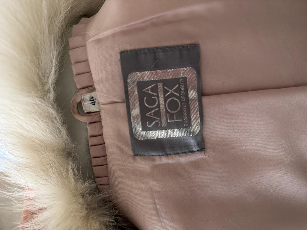 White Fox Fur Jacket, Medium Size, Blue Fox Jacket, Vintage Fur Jacket, Women's Fur Jacket, Real Fox Fur, Real Fox Jacket, Soft Fur Jacket