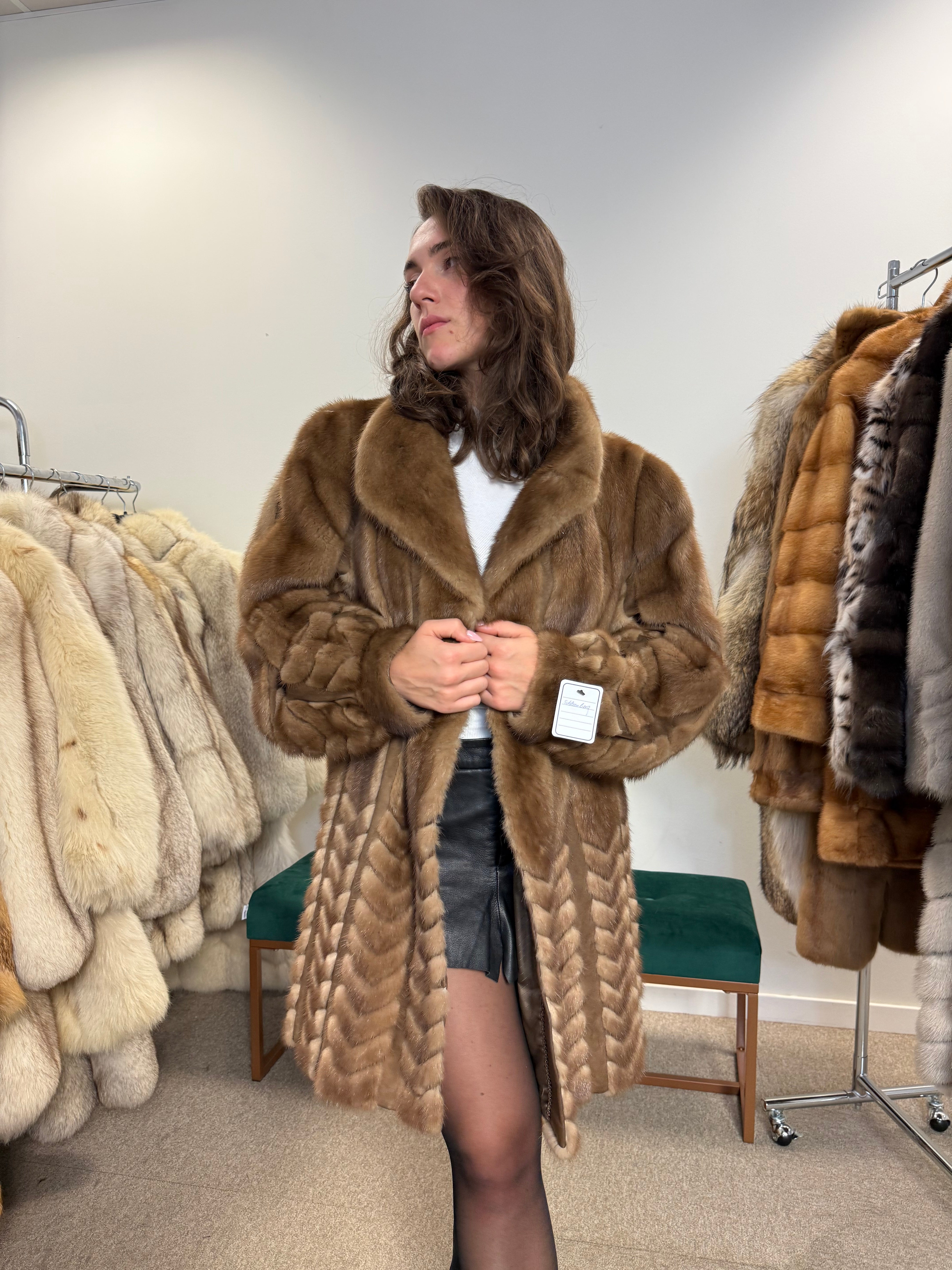 Real Mink Fur Jacket for Women – Designer Luxury Outerwear XL