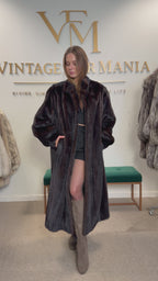 Brown Mink Fur Coat, XXL, Full Length