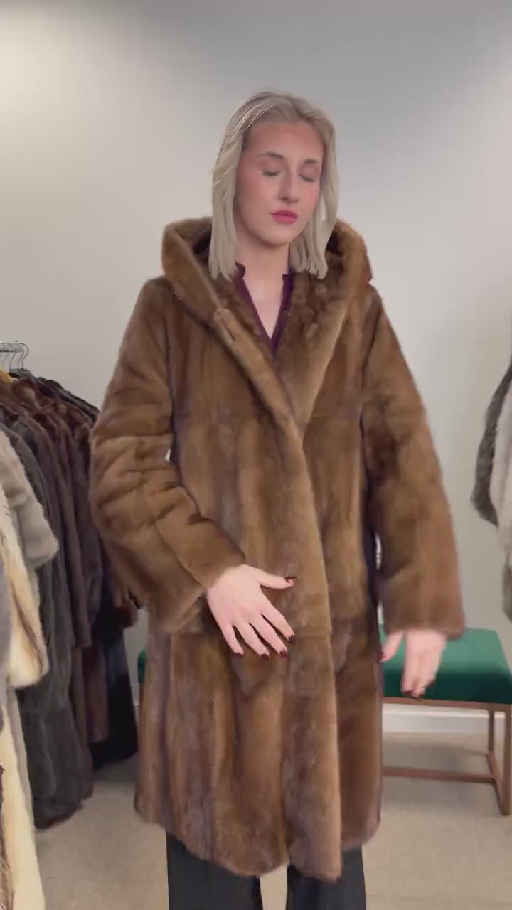 New Mink Fur Coat, XL Size, Mink Fur Coat, Real Fur Coat, Mink Coat Women, Luxury Mink Coat, Brown Mink Fur, Vintage Fur Coat, Soft Fur Coat