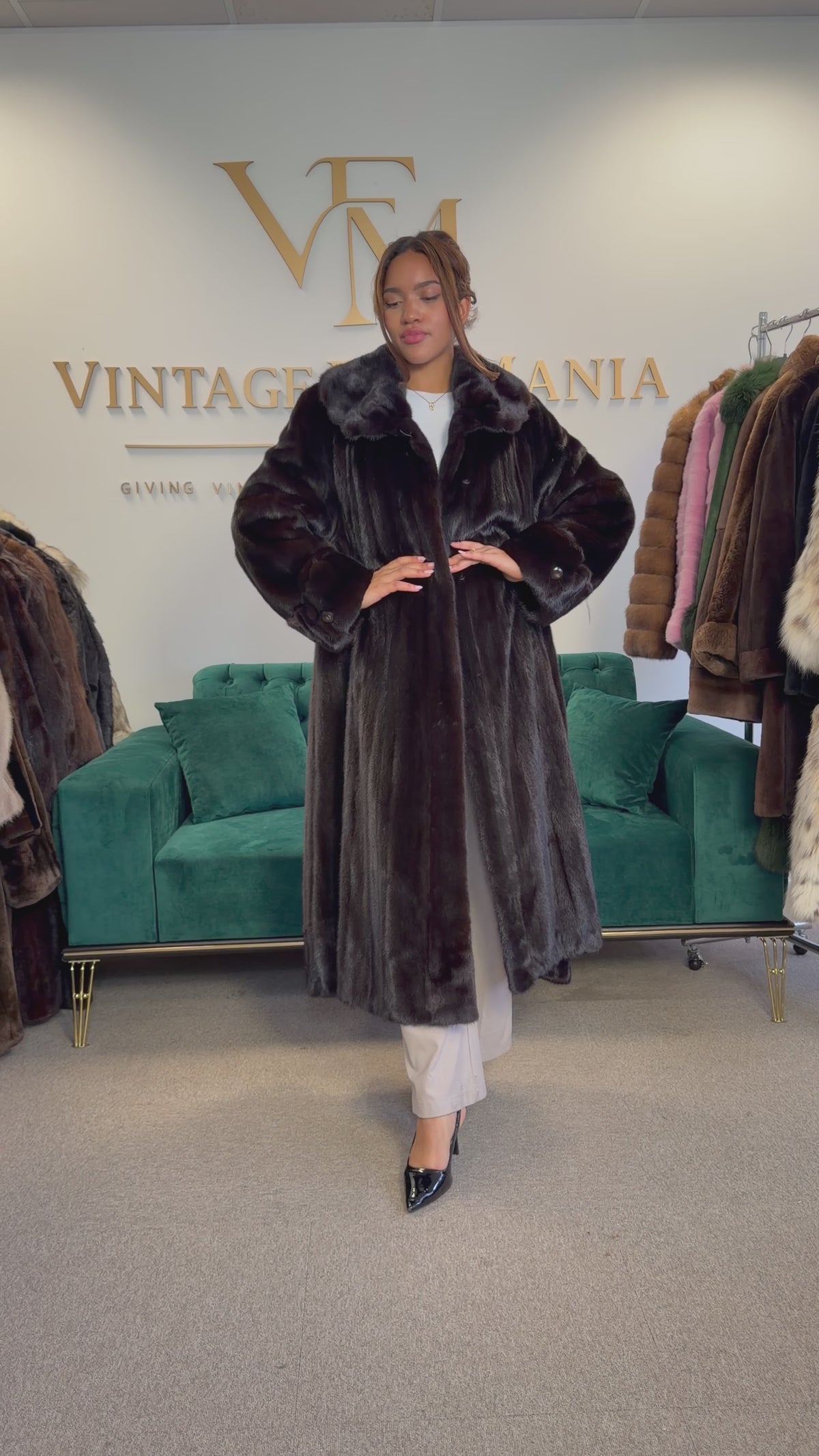 19. Royal SAGA Mink Fur Coat, XXL, Extra Full Length, Supreme