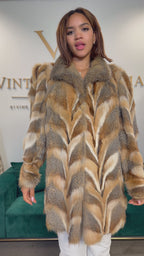 Red Fox Fur Jacket, XL, Pieced