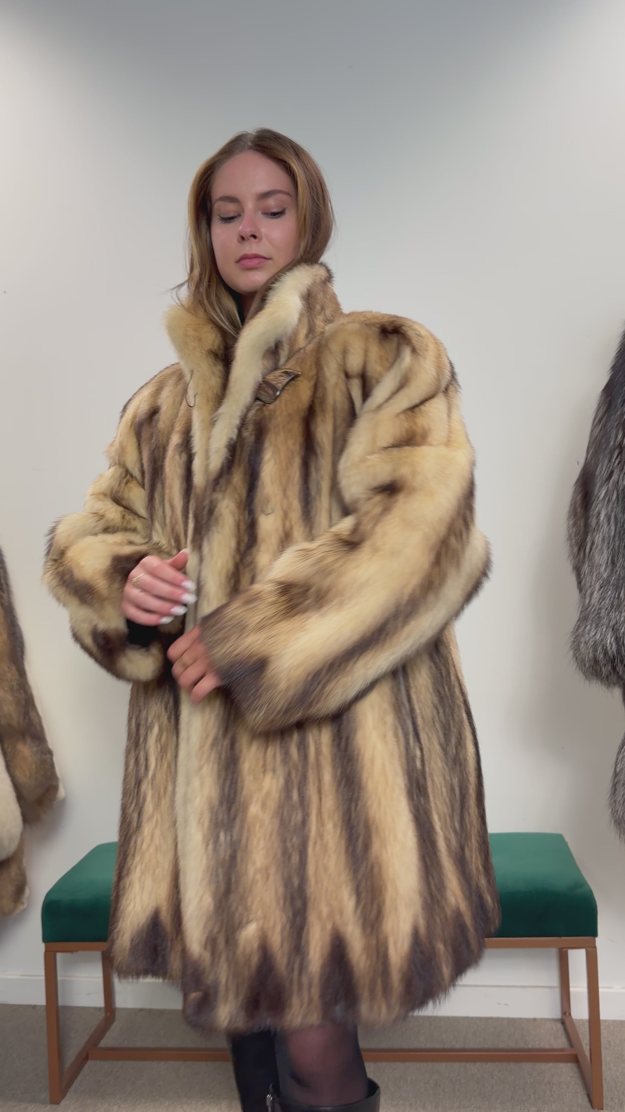 Fitch Fur Jacket XXL — Real Fitch Fur | Luxury Fur Jacket | Women's Fur Jacket | Vintage Fur Jacket | Full Fur Jacket