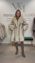 White Fox Fur Coat, 4XL, Swinger, Luxury