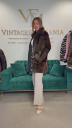 Sheared Mink Fur Coat, Large, Designer with Zipper, New