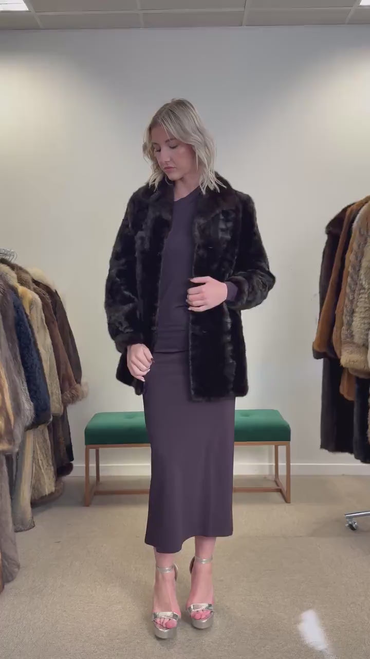 Short Brown Mink Jacket, Small Size, Brown Mink Jacket, Vintage Fur Coat, Real Mink Jacket, Mink Jacket Women, Soft Fur Jacket, Brown Mink