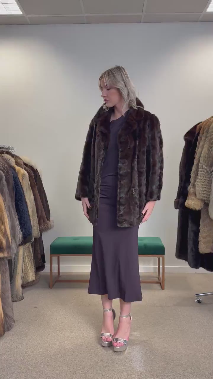 Dark Brown Mink Jacket, Medium Size, Mink Coat, Real Fur Coat, Fur Coats, Mink Fur, Brown Mink, Fur Jacket Mink, Brown Fur Coat, Soft Mink